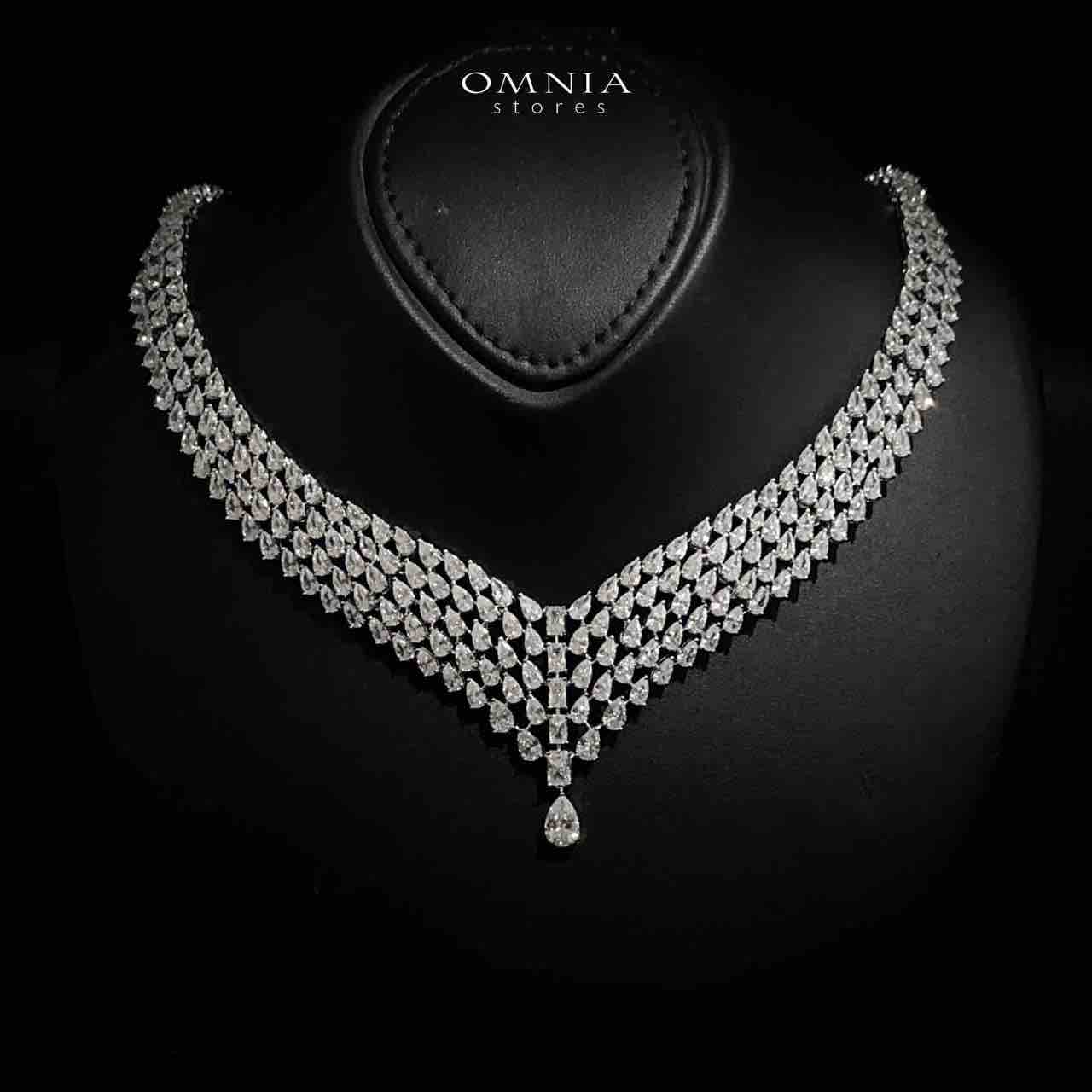 Carina White Bridal Full Set in 925 Silver High Quality Simulated Diamonds - Image 2