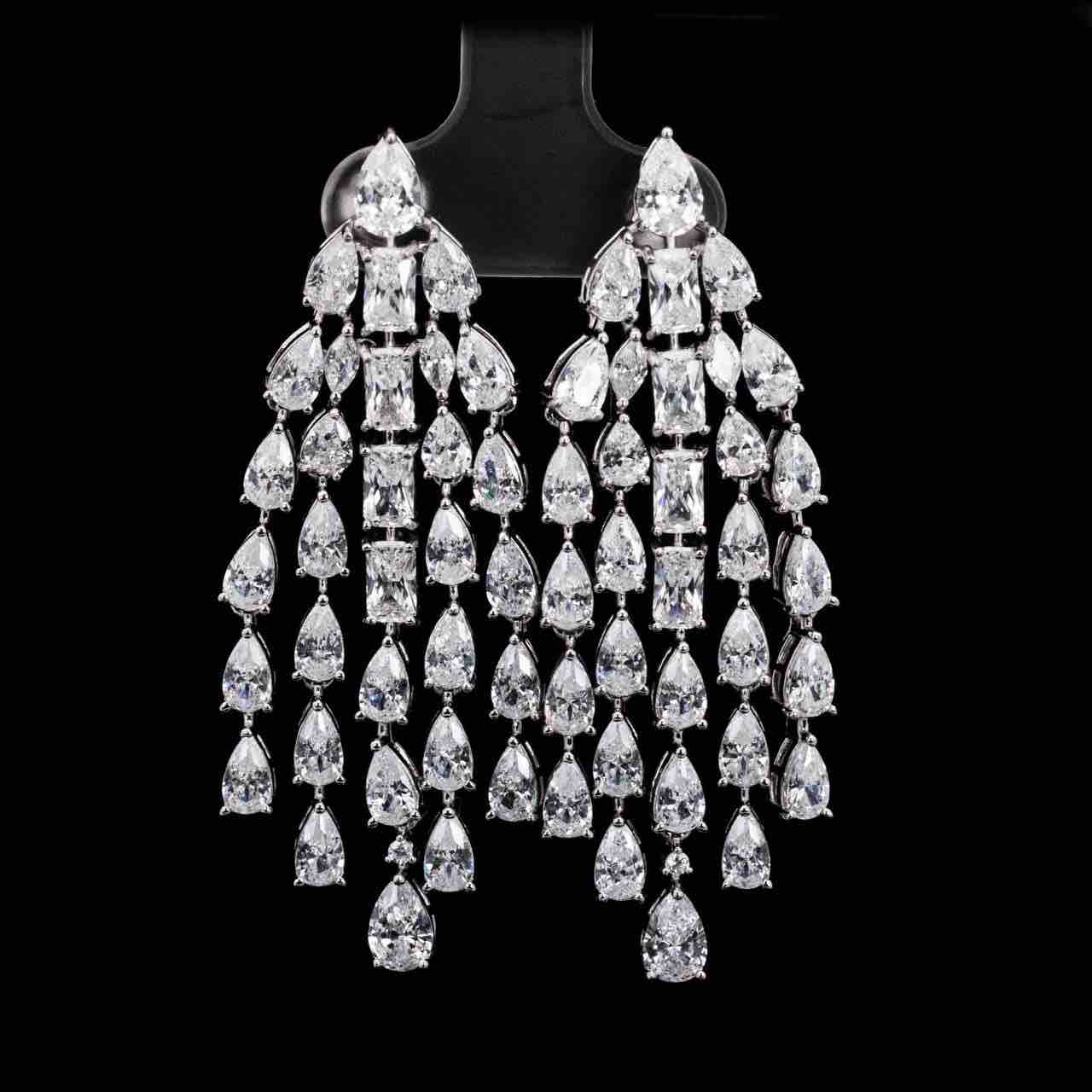 Carina White Bridal Full Set in 925 Silver High Quality Simulated Diamonds - Image 5