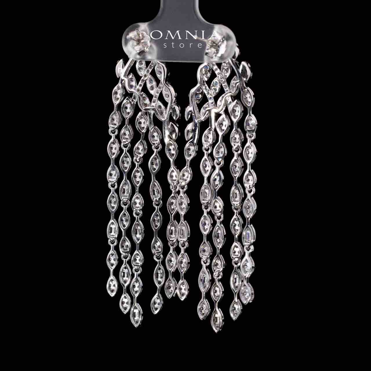Aileen White Drop Earrings in 925 Silver With High Quality Simulated Diamonds - Image 3