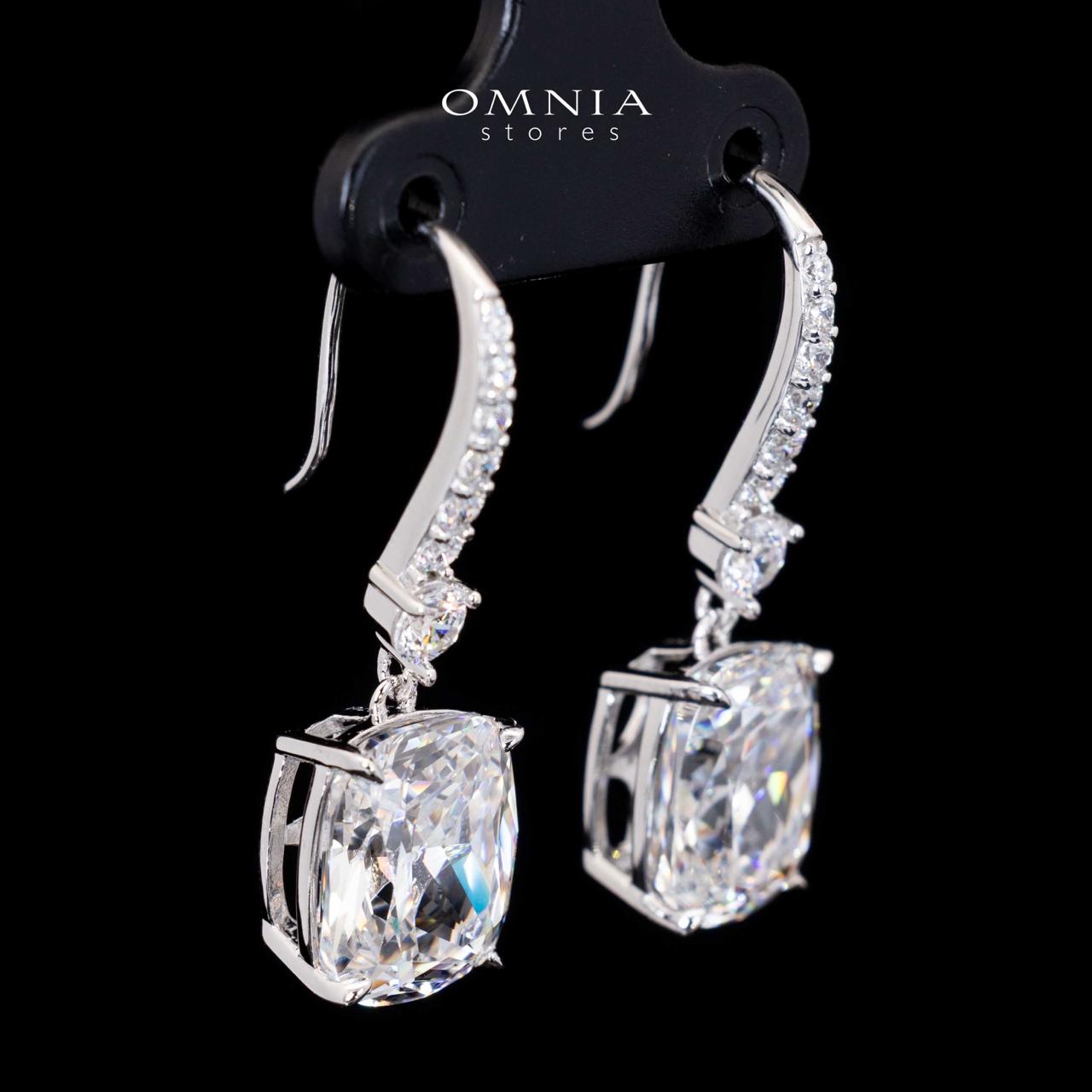 Lilia Cushion Cut Drop Earrings With Certified High Quality Premium Stones in 925 Silver - Image 5
