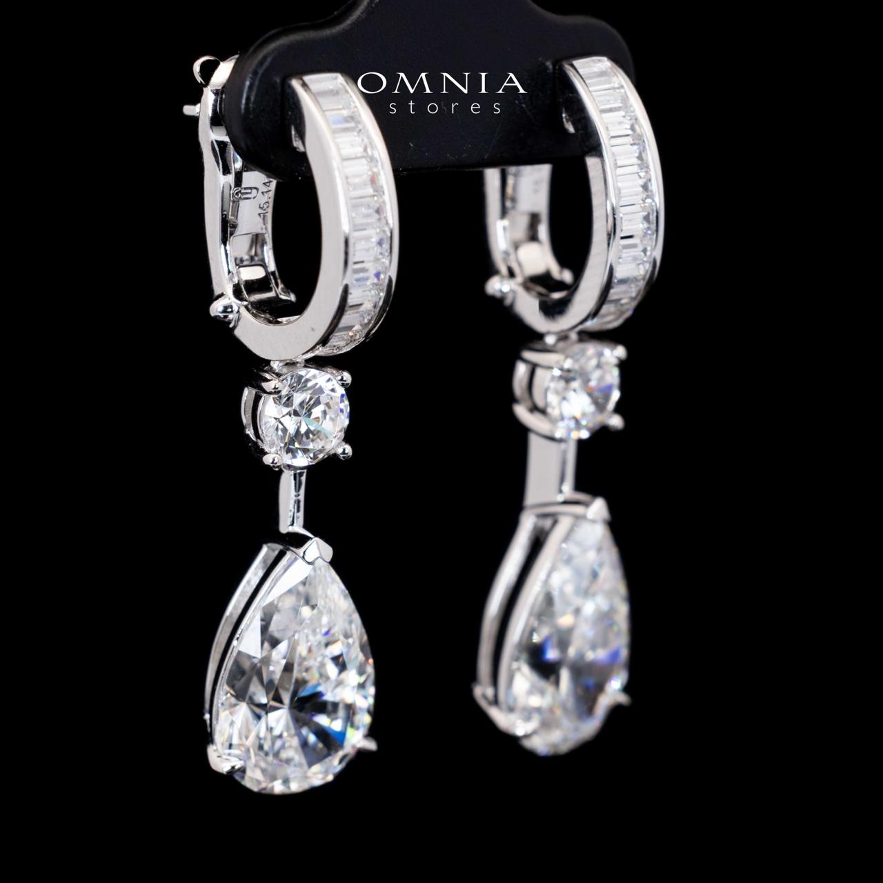 Layanna Pear Cut Drop Earrings With Certified High Quality Premium Stones in 925 Silver - Image 2