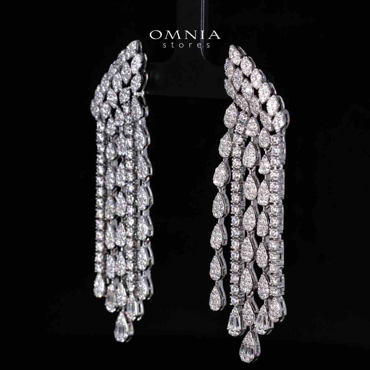 Maddie White Winged Drop Earrings in 925 Silver With High Quality Simulated Diamonds - Image 4