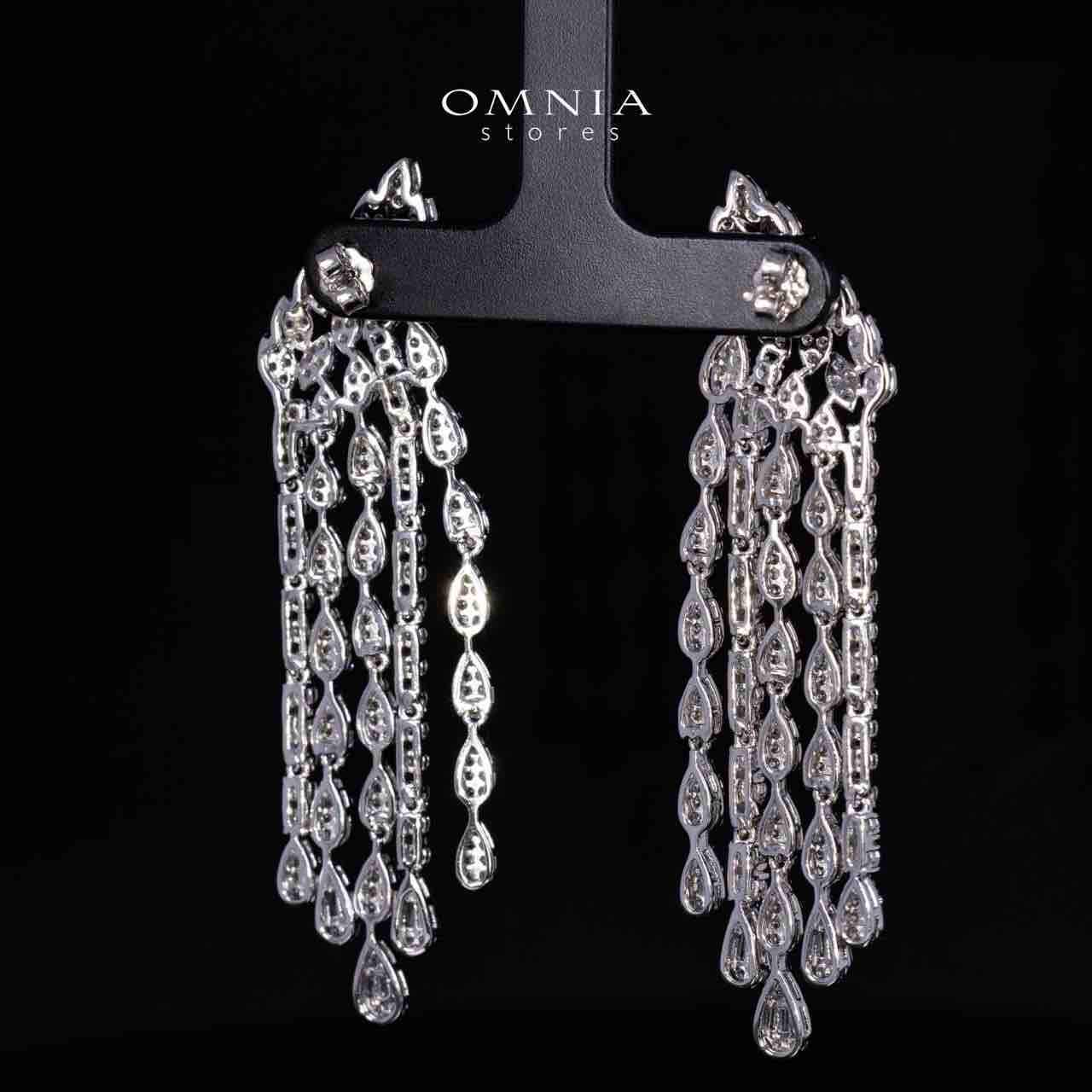 Maddie White Winged Drop Earrings in 925 Silver With High Quality Simulated Diamonds - Image 3