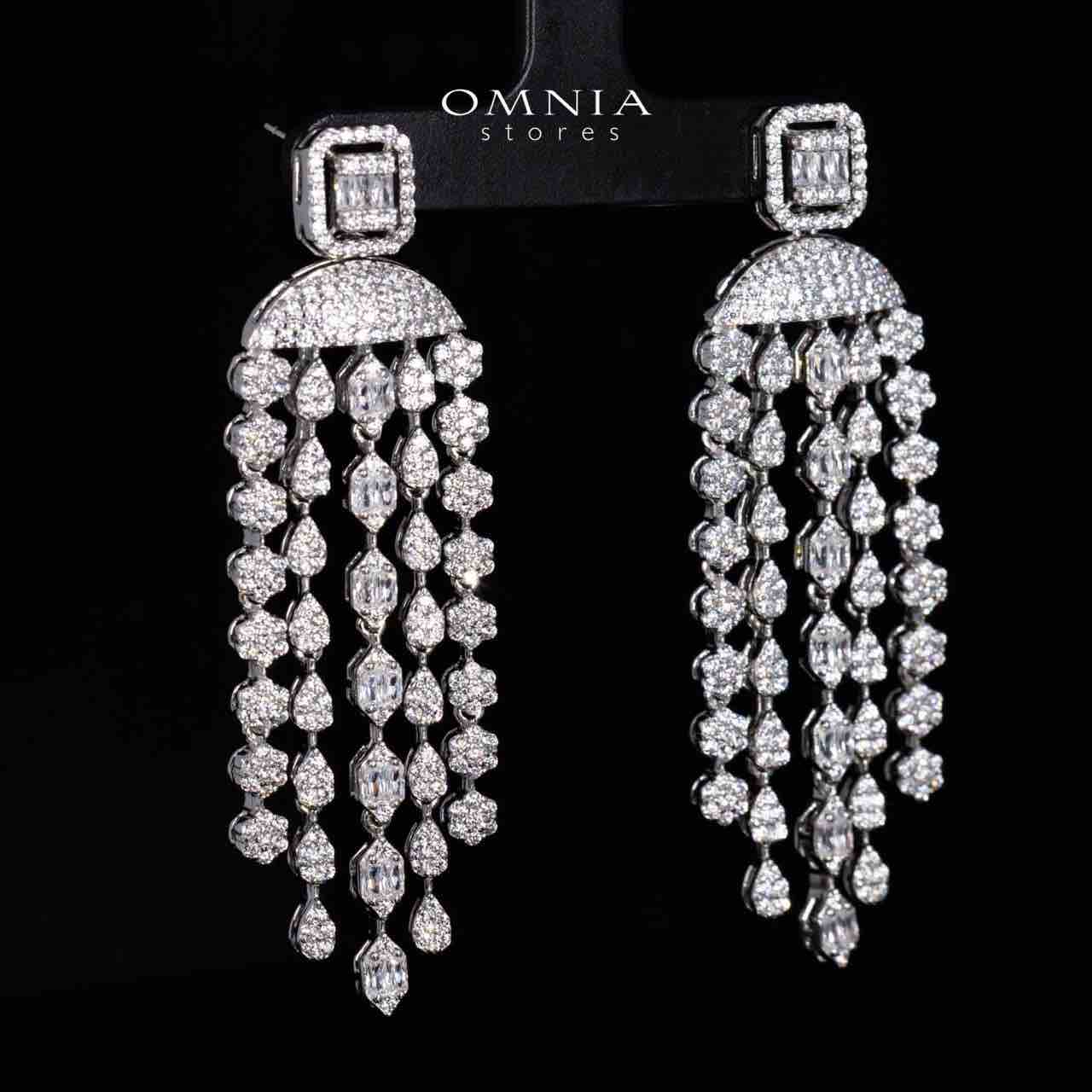 Betty White Drop Earrings in 925 Silver With High Quality Simulated Diamonds - Image 2