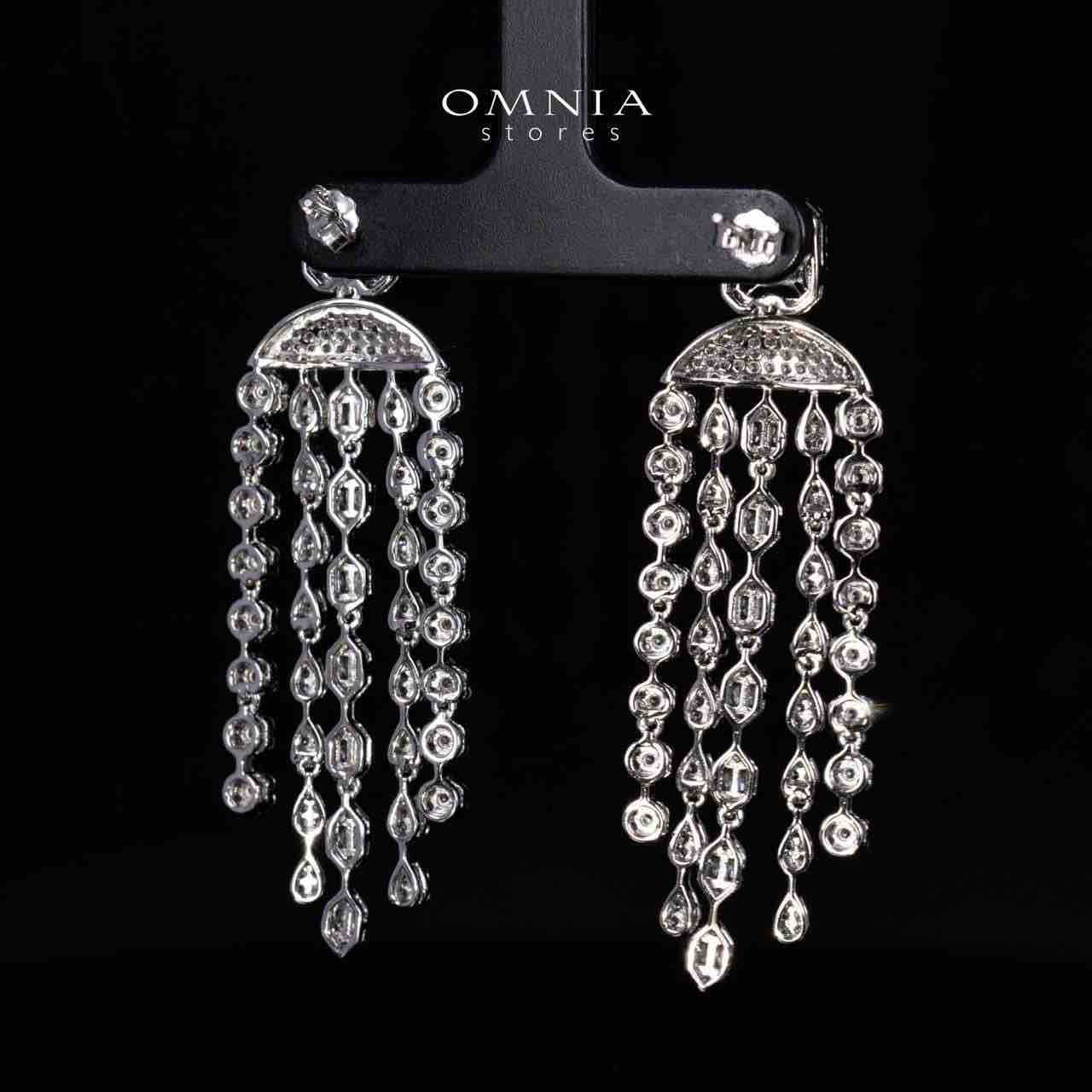 Betty White Drop Earrings in 925 Silver With High Quality Simulated Diamonds - Image 4