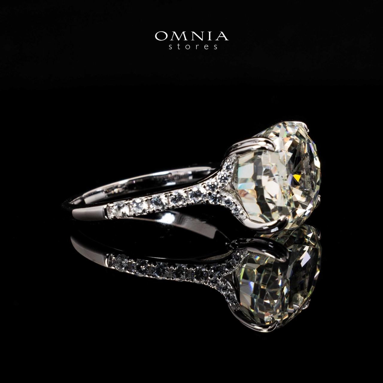 Aryana White Emerald Cut Ring in 925 Silver With High Quality Simulated Diamonds - Image 3