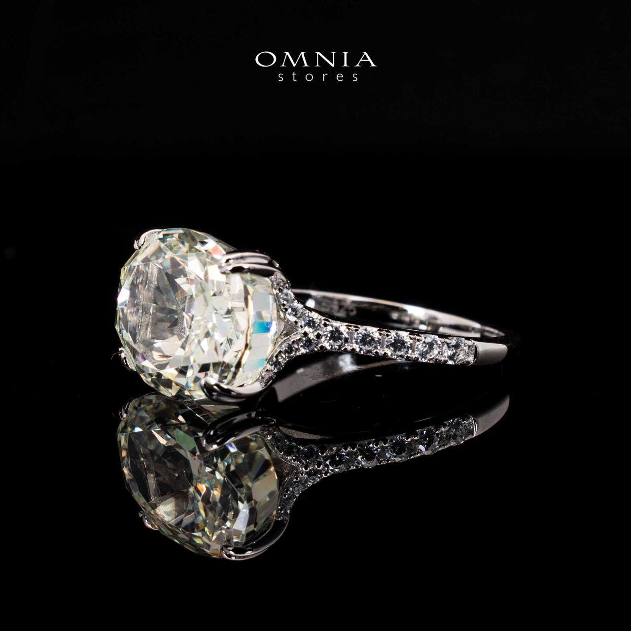 Aryana White Emerald Cut Ring in 925 Silver With High Quality Simulated Diamonds - Image 2