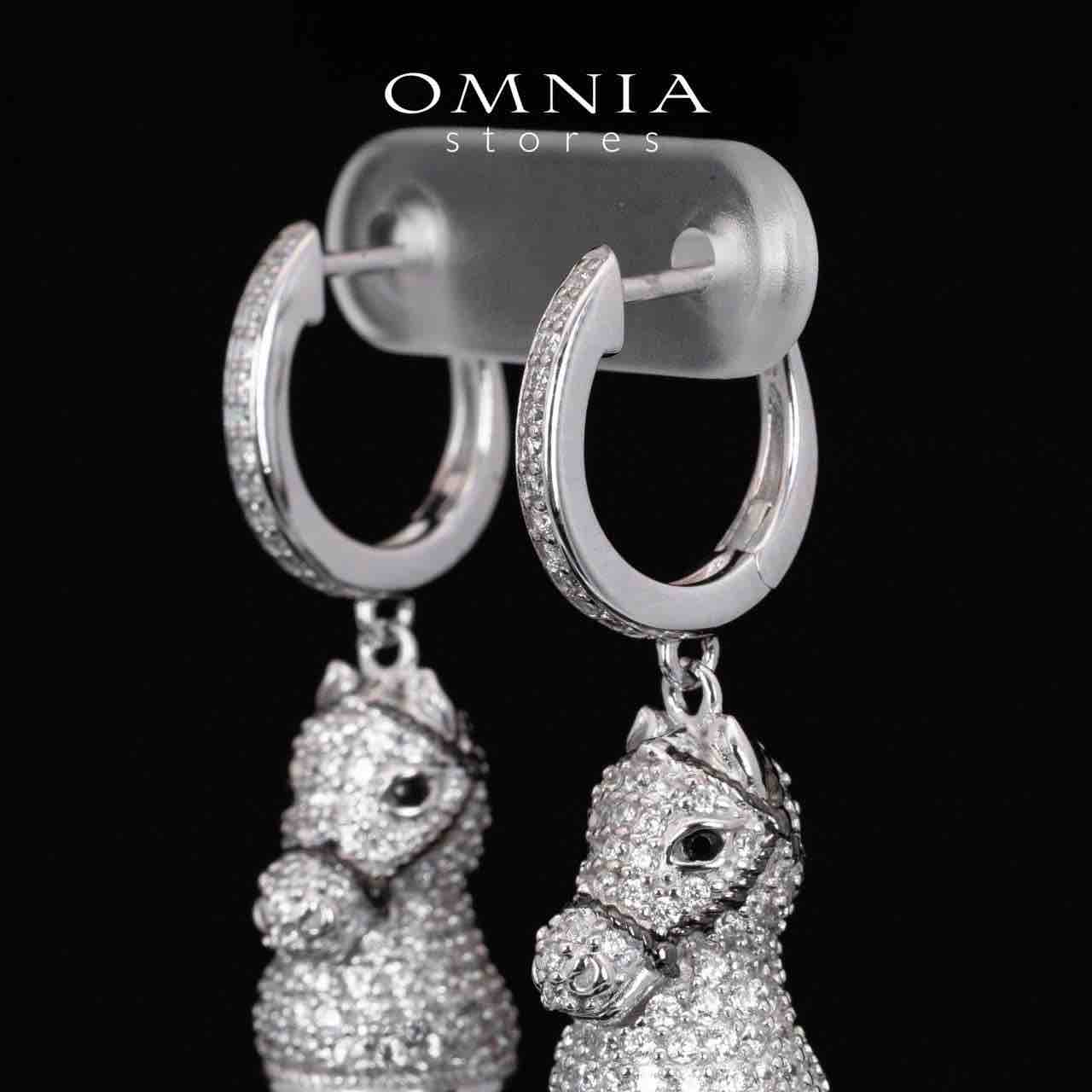 Omnia Vania White Horse Design Long Chain Necklace & Drop Earrings Set in 925 Silver With High Quality Simulated Diamonds - Image 9