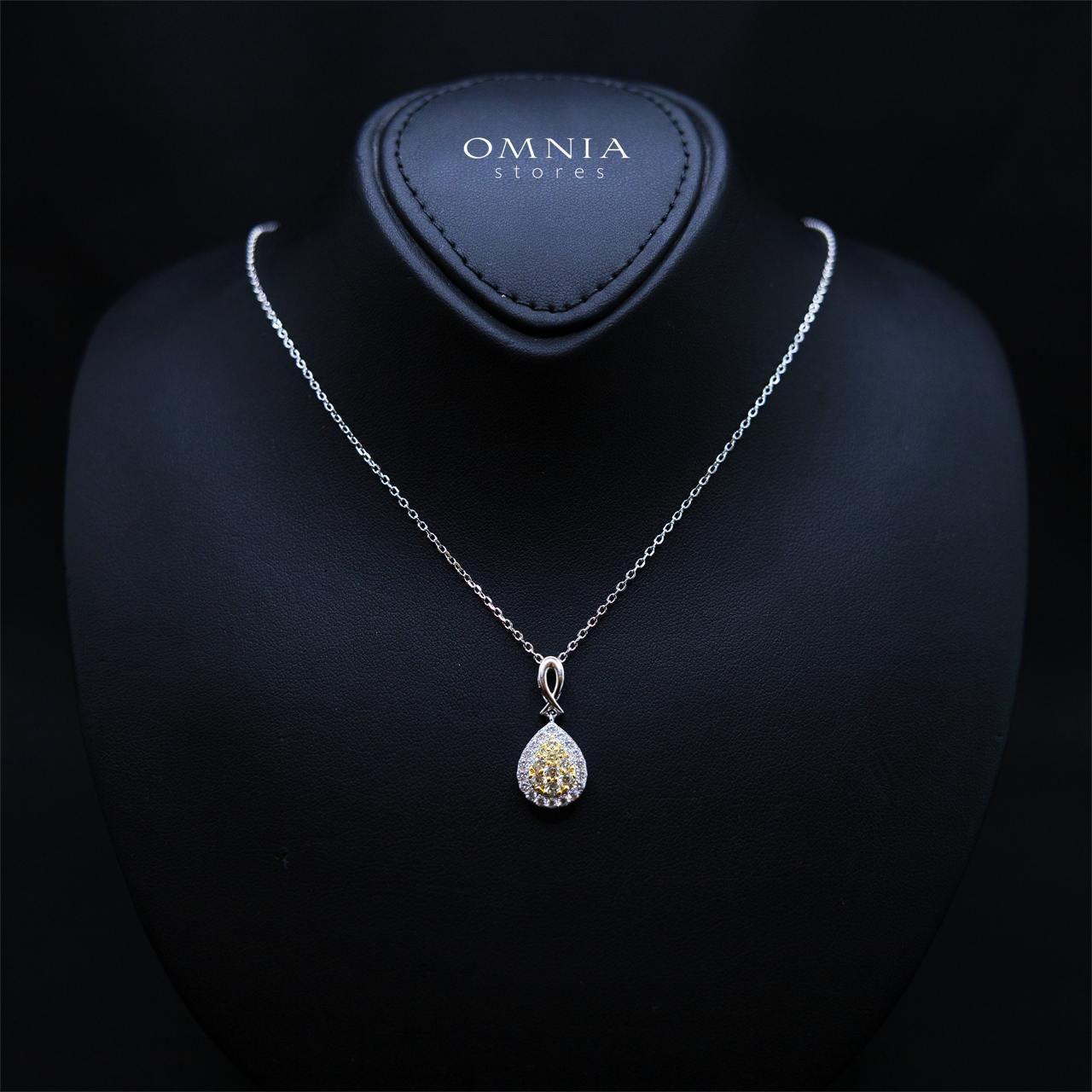 Ahanta Pendant Necklace in 925 Sterling Silver with Premium Simulated Diamond - Image 2
