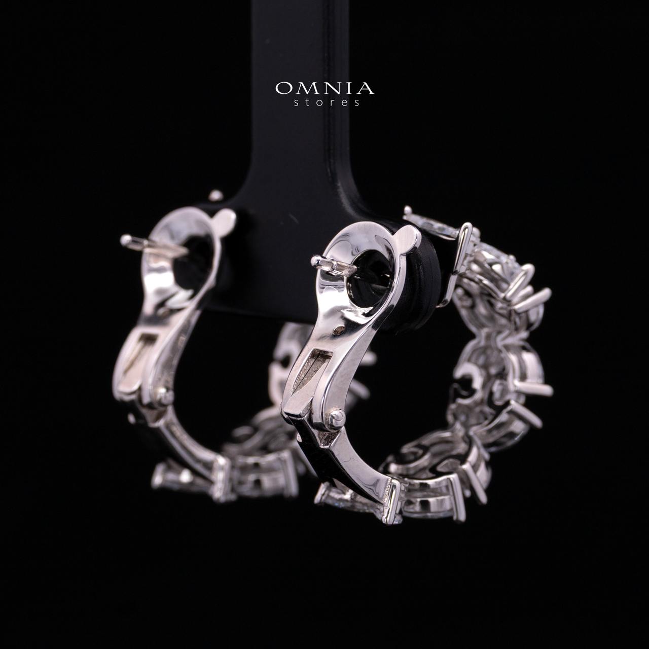 Lamara Floral-Inspired Earrings in 925 Silver with Premium Iced Cut Stones - Image 3