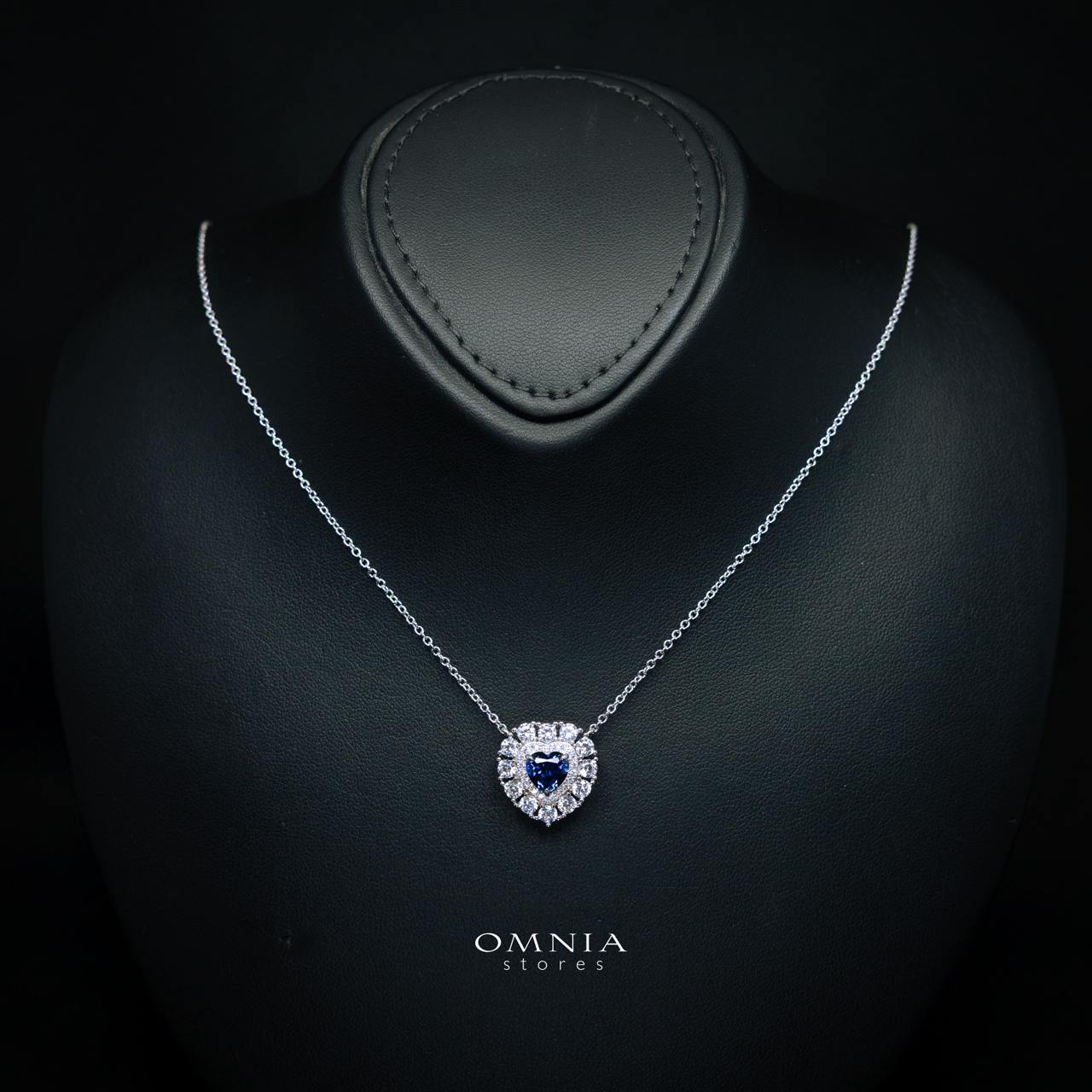 Janiya Blue Lab-Grown Sapphire Pendant with GRC Certificate, Heart 6×6mm, in 925 Sterling Silver - Image 2