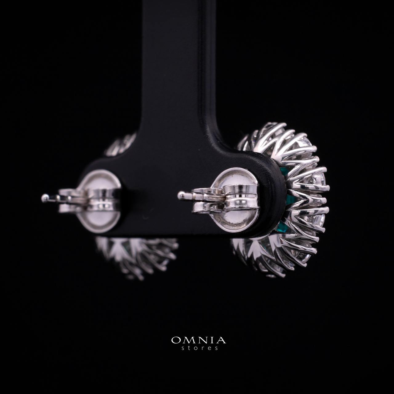 Kaitlynn Lab-Grown Paraiba Earrings with GRC Certificate, Oval 7×9mm, in 925 Sterling Silver - Image 3