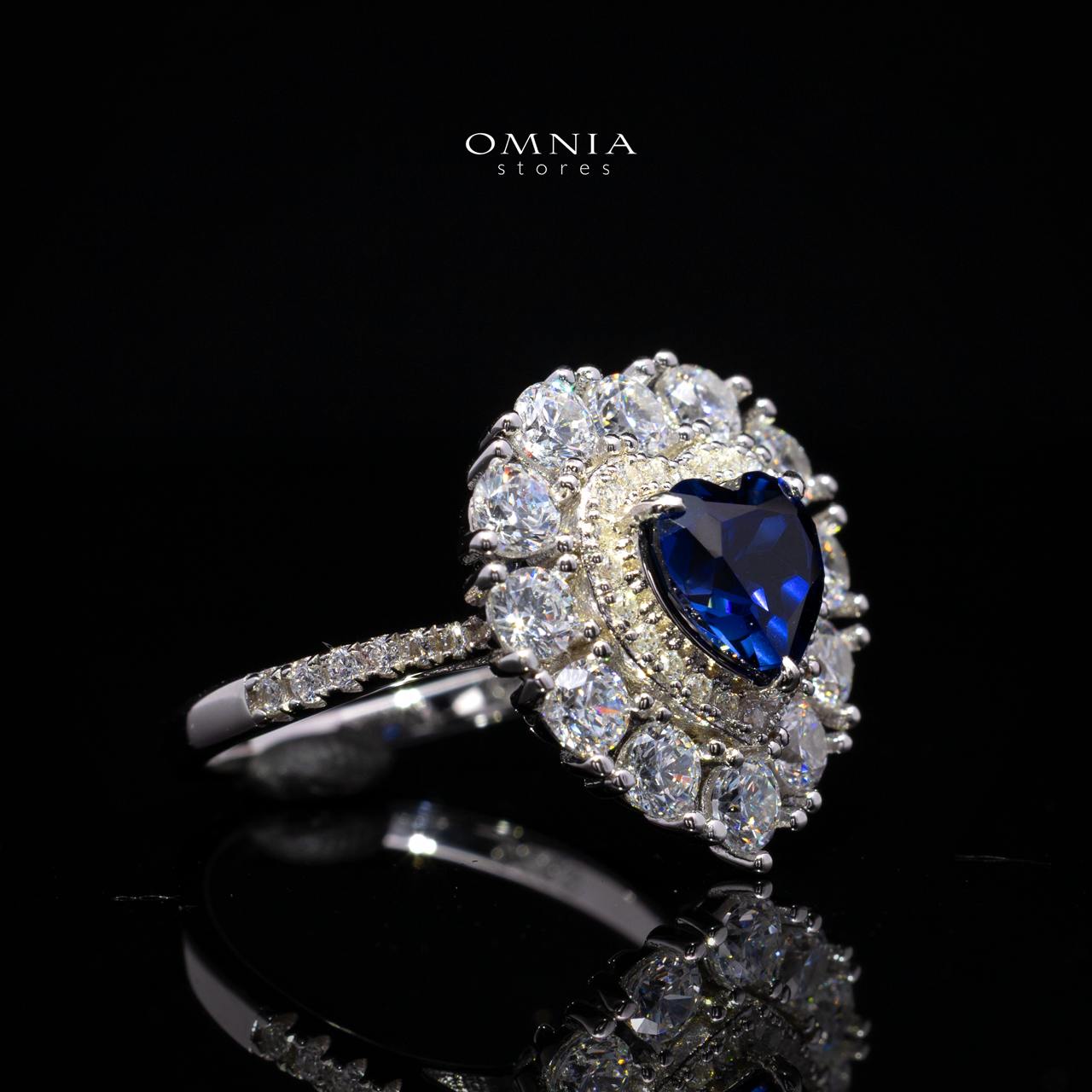 Janiya Blue Lab-Grown Sapphire Ring with GRC Certificate, Heart 6×6mm, in 925 Sterling Silver - Image 3