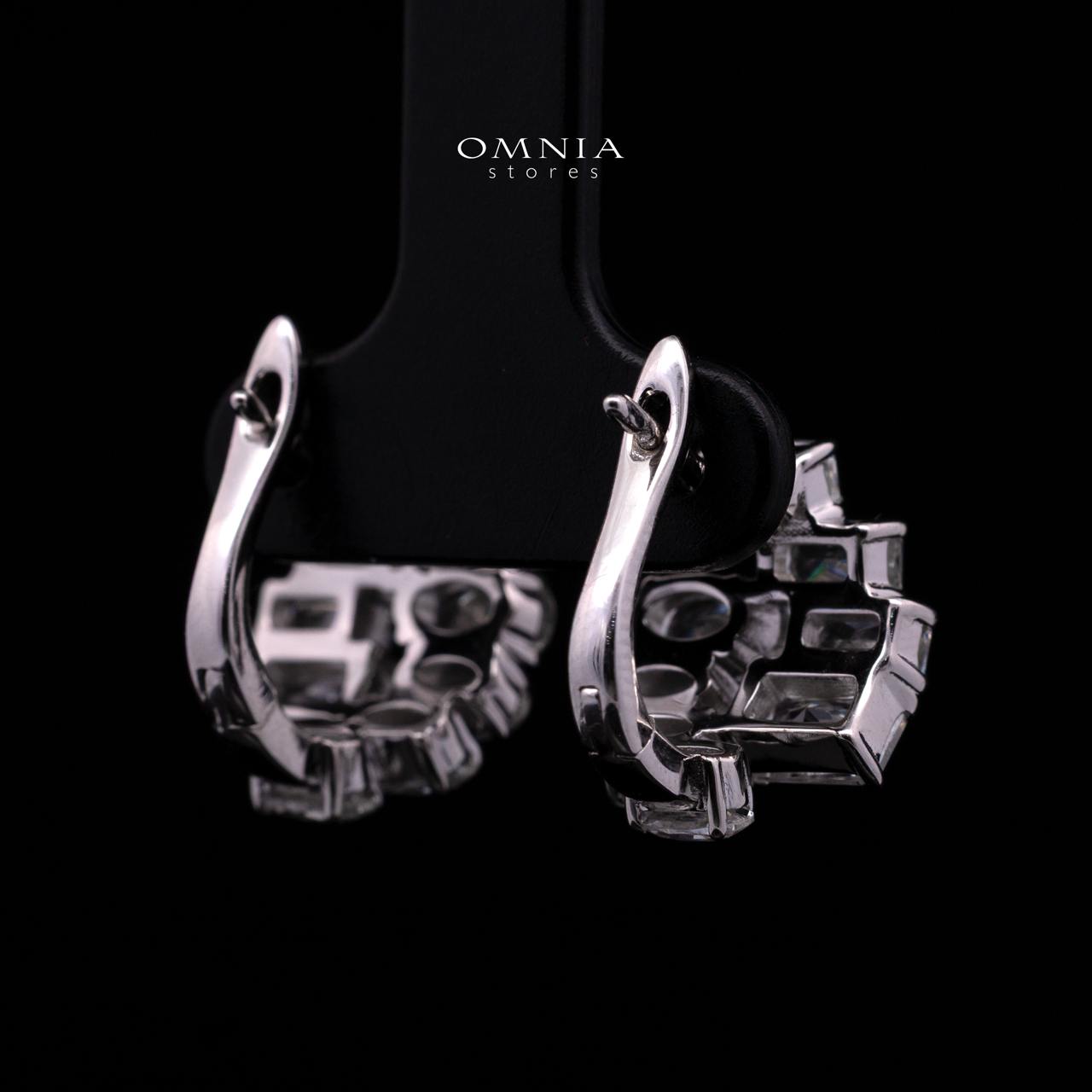 Tokiya Silver Cluster Clip-On Earrings in 925 Sterling Silver with Premium Simulated Diamond - Image 3