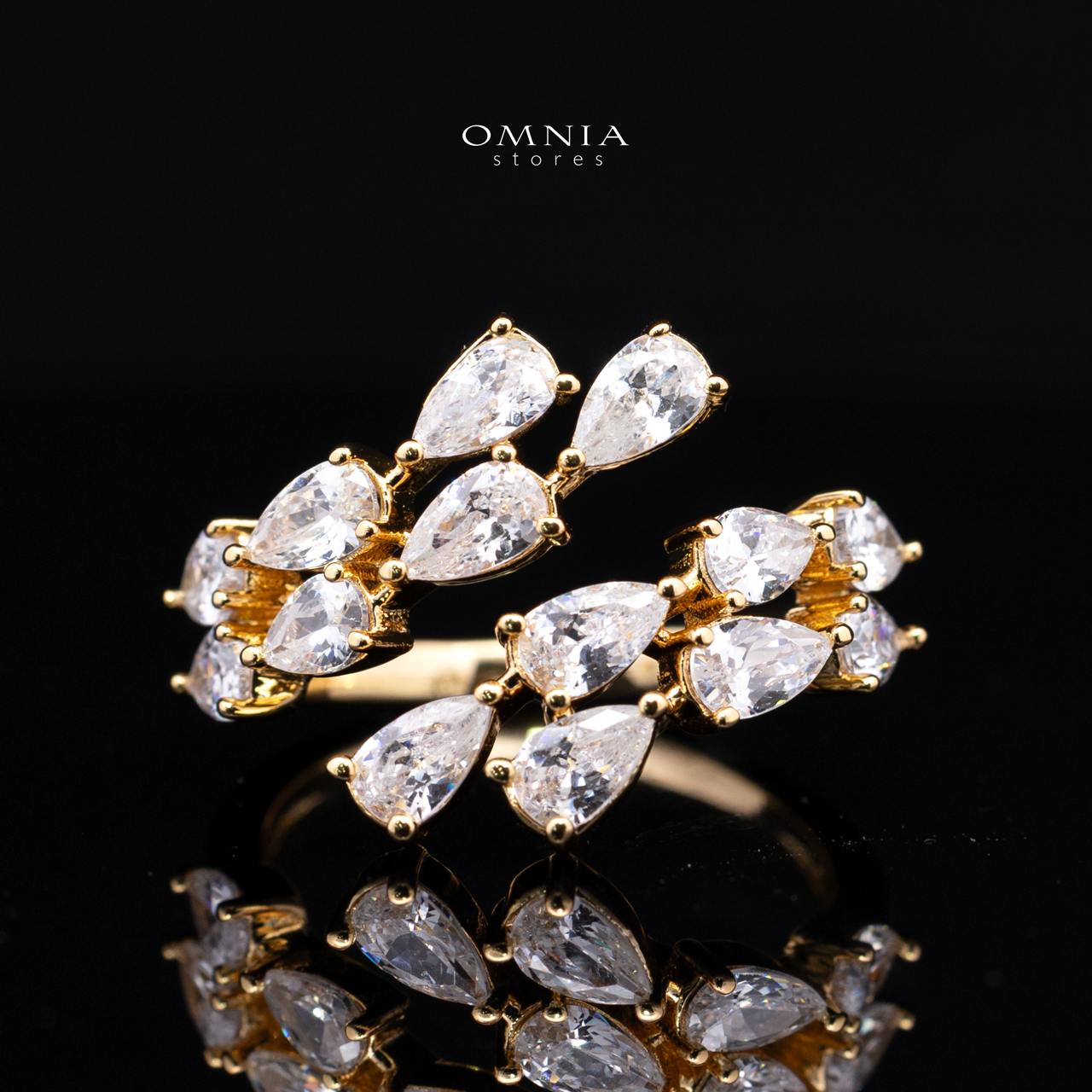Michelle Gold Bridal Full Set Accessories in High Quality Zircon Stone in Rhodium Plated - Image 5