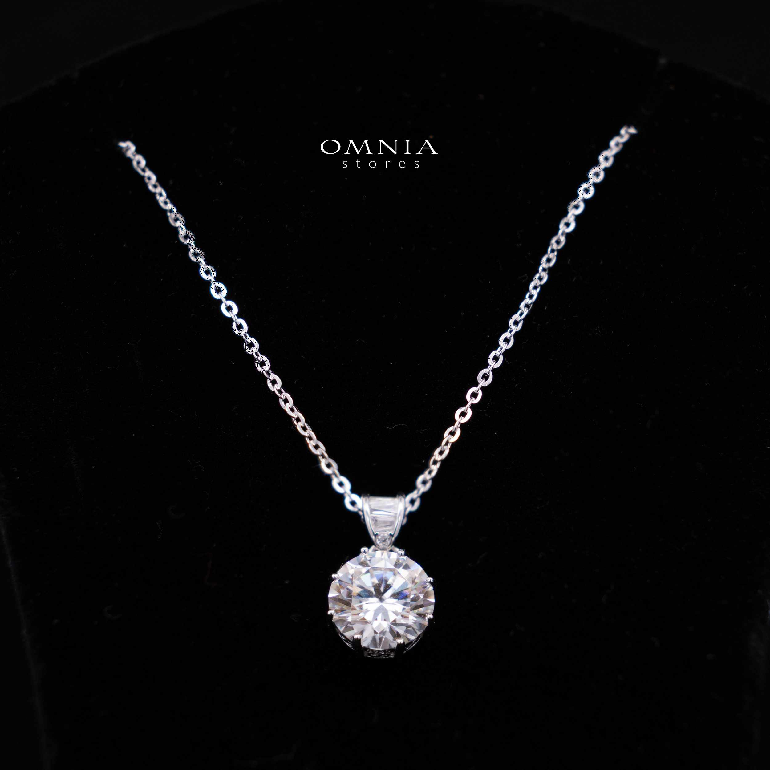 Destinee White Moissanite Necklace and Earring Set in 925 Sterling Silver – Classic Solitaire Design - Image 2