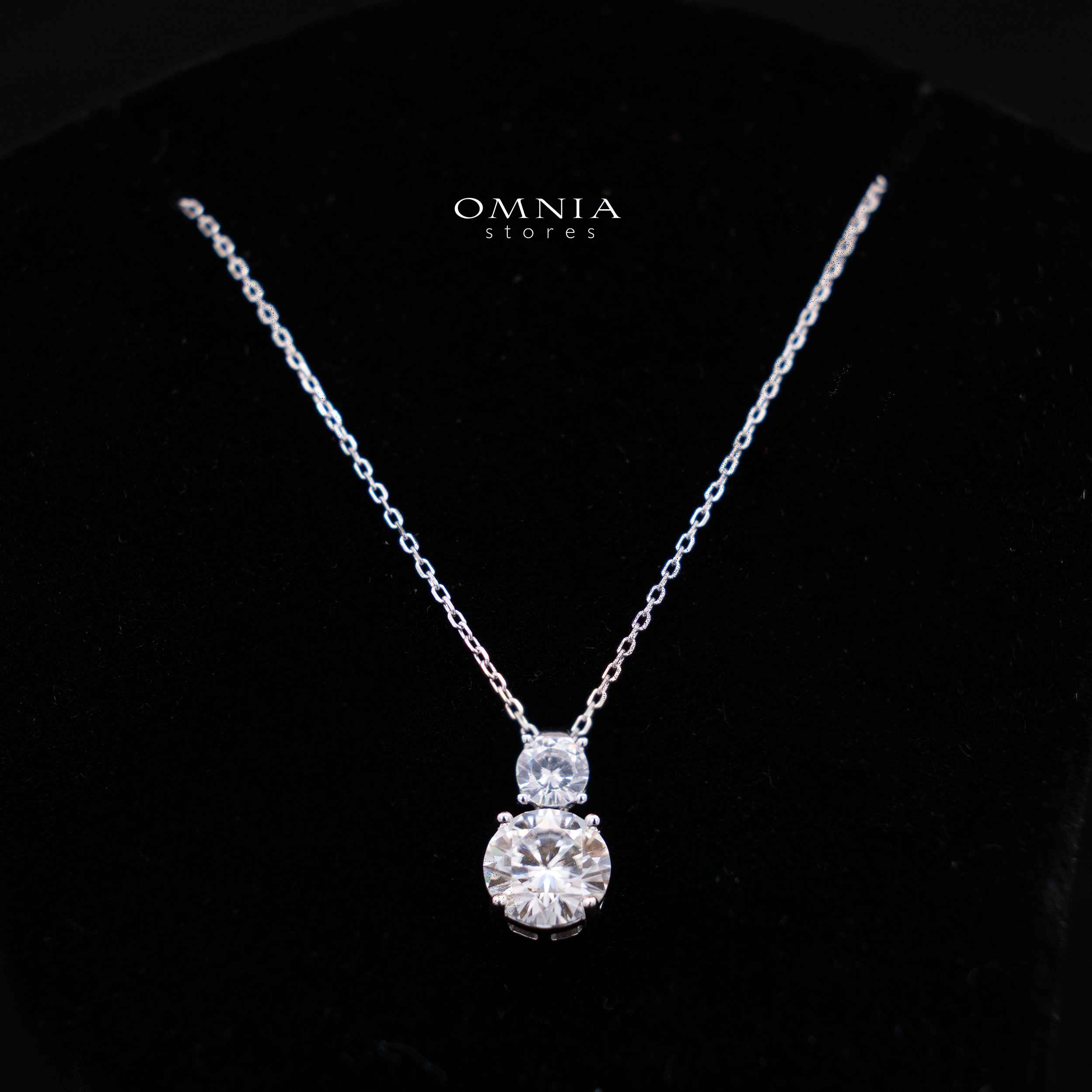 Joslyn White Moissanite Necklace and Earring Set in 925 Sterling Silver - Image 2