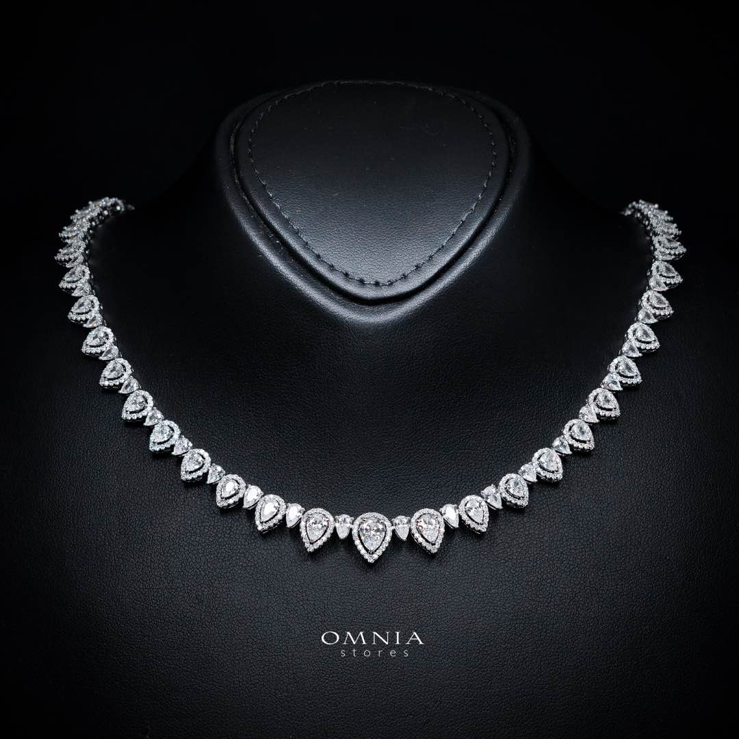 Sundus White Bridal Full Set – Premium Rhodium Plated with High-Quality Zircon Stones - Image 2