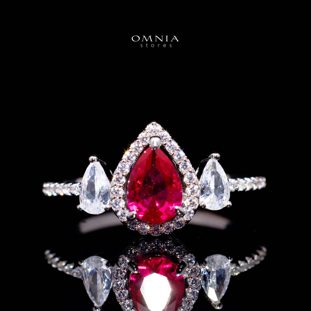 Sundus Red Bridal Full Set – Premium Rhodium Plated with High-Quality Zircon Stones - Image 4