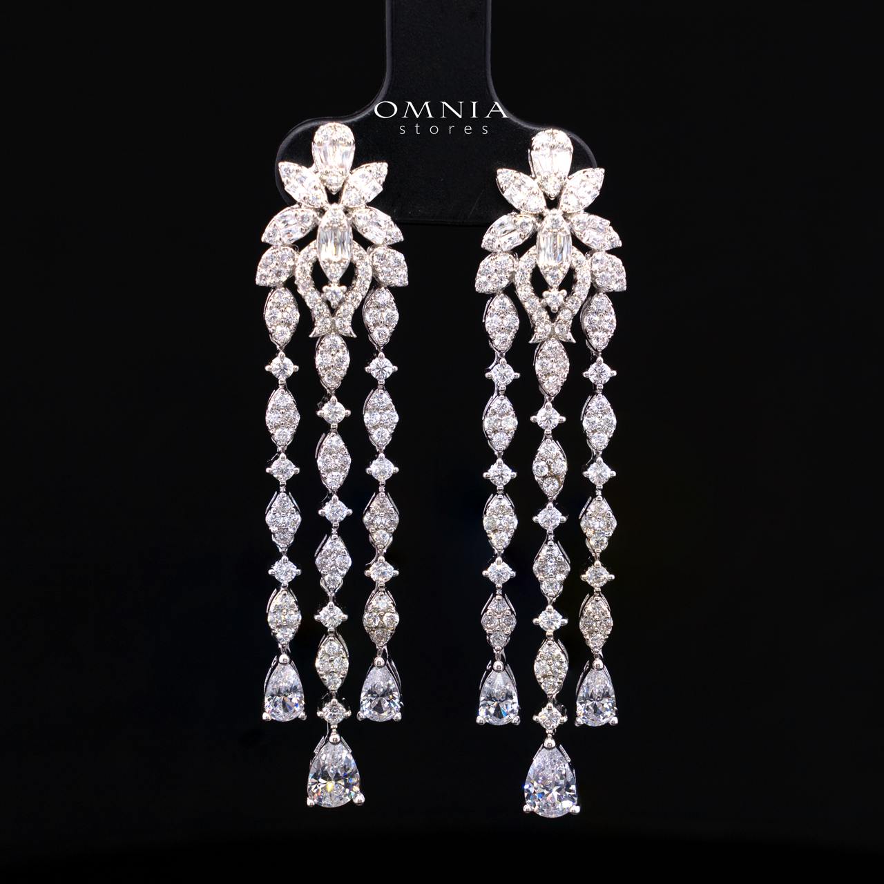 Cheryle White Bridal Full Set – Premium Rhodium Plated with High-Quality Zircon Stones - Image 5