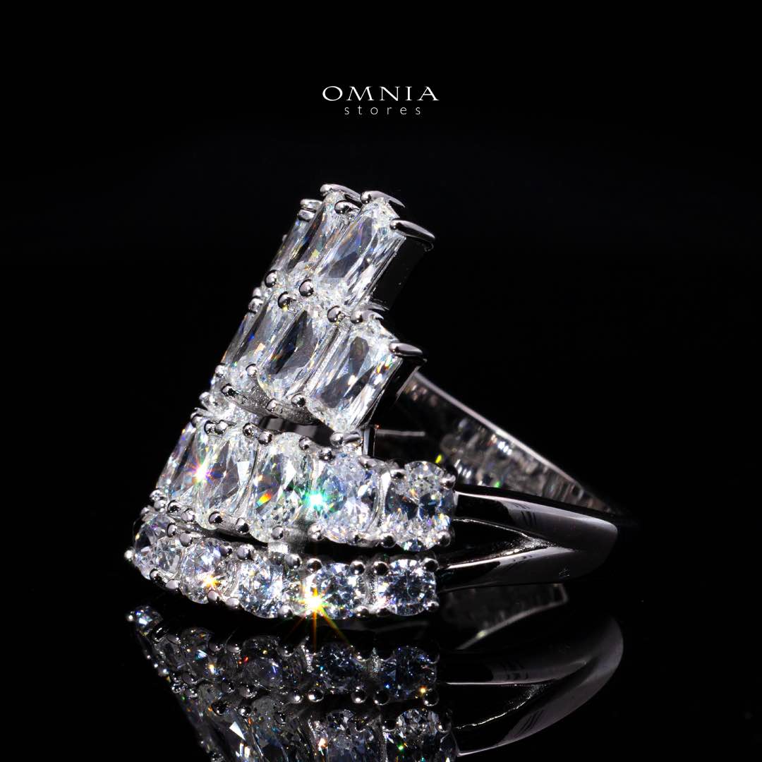 Glaiza White Ring in 925 Silver with Premium Simulated Diamonds - Image 2