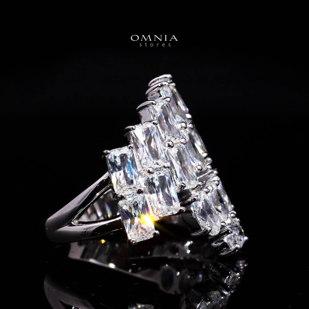 Glaiza White Ring in 925 Silver with Premium Simulated Diamonds - Image 3