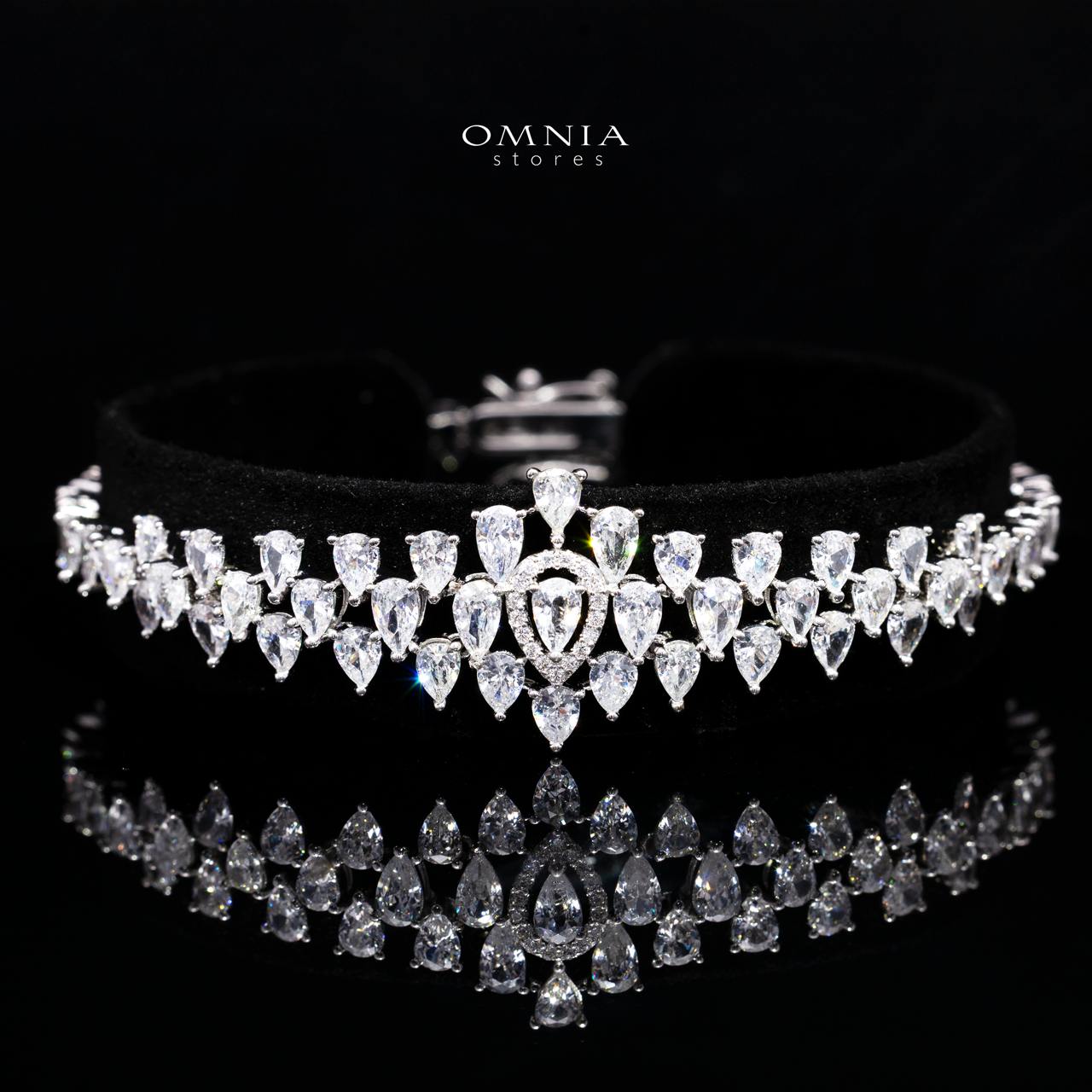 Alexa White Bridal Full Set – Premium Rhodium Plated with High-Quality Zircon Stones (16cm Bracelet and Size 7 ring, Only available in KSA) - Image 4