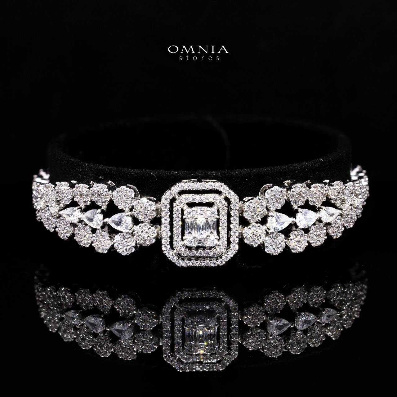 Marcella White Bridal Jewelry Set Premium Rhodium-Plated High-Quality Zircon Stones - Image 3