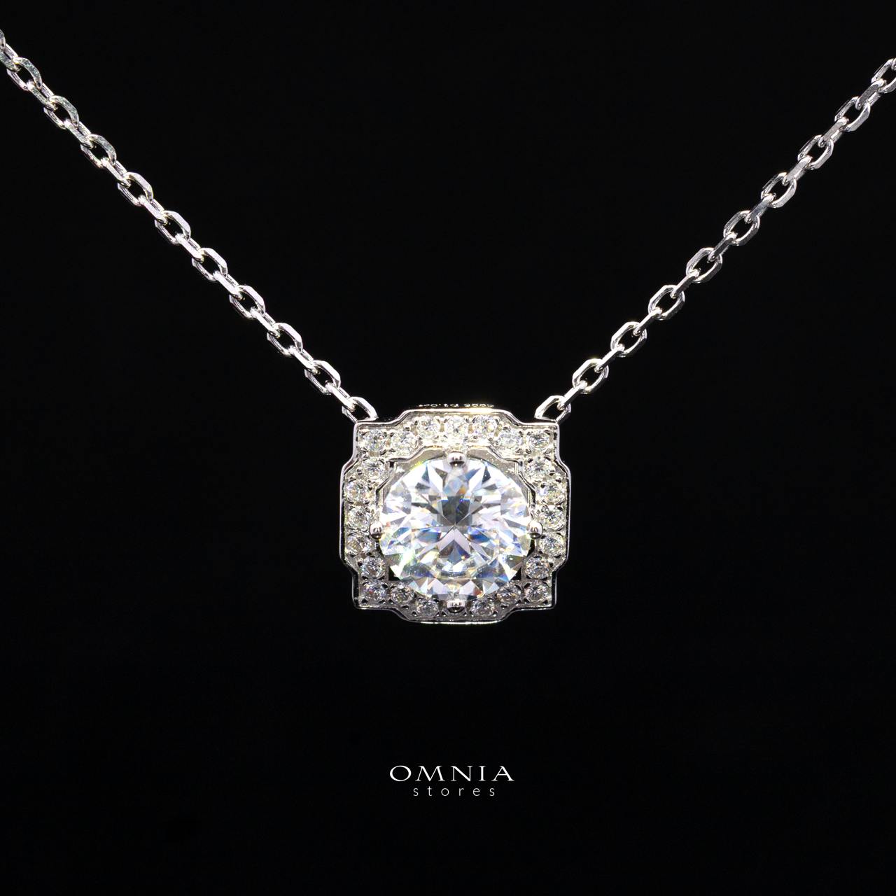 Trina White Moissanite Necklace, Earrings & Ring Set RD 6.5mm (1 Carat) in 925 Silver - Image 2
