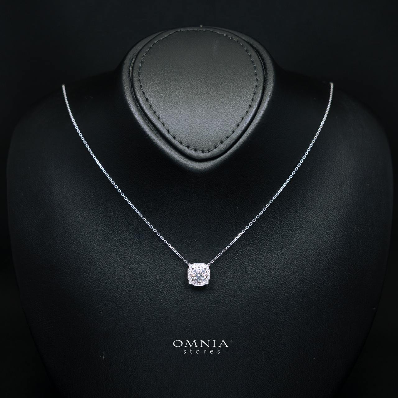 Trina White Moissanite Necklace, Earrings & Ring Set RD 6.5mm (1 Carat) in 925 Silver - Image 3