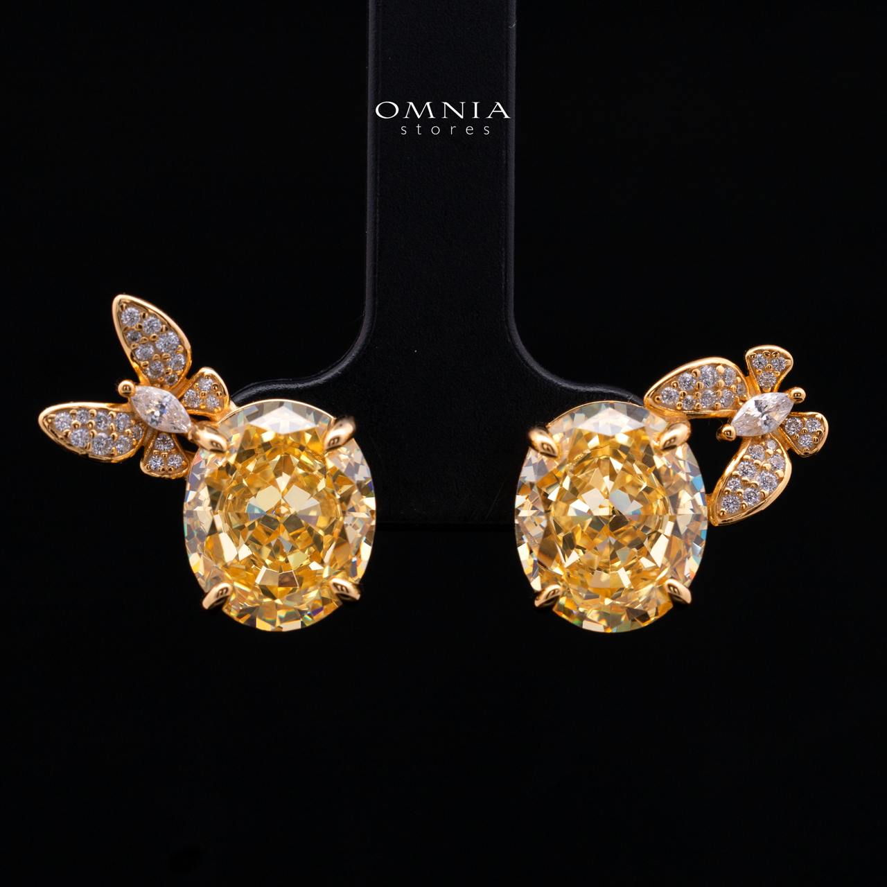 Omnia Maysun Yellow Gold Plated Full Set In 925 Silver High Quality Simulated Diamonds - Image 4