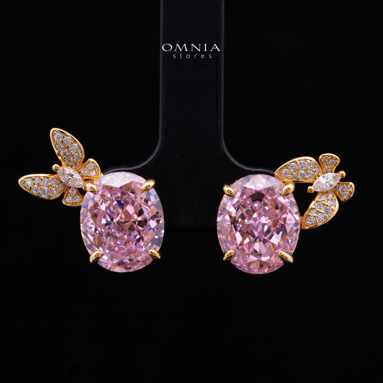 Omnia Maysun Pink Gold Plated Full Set In 925 Silver High Quality Simulated Diamonds - Image 4