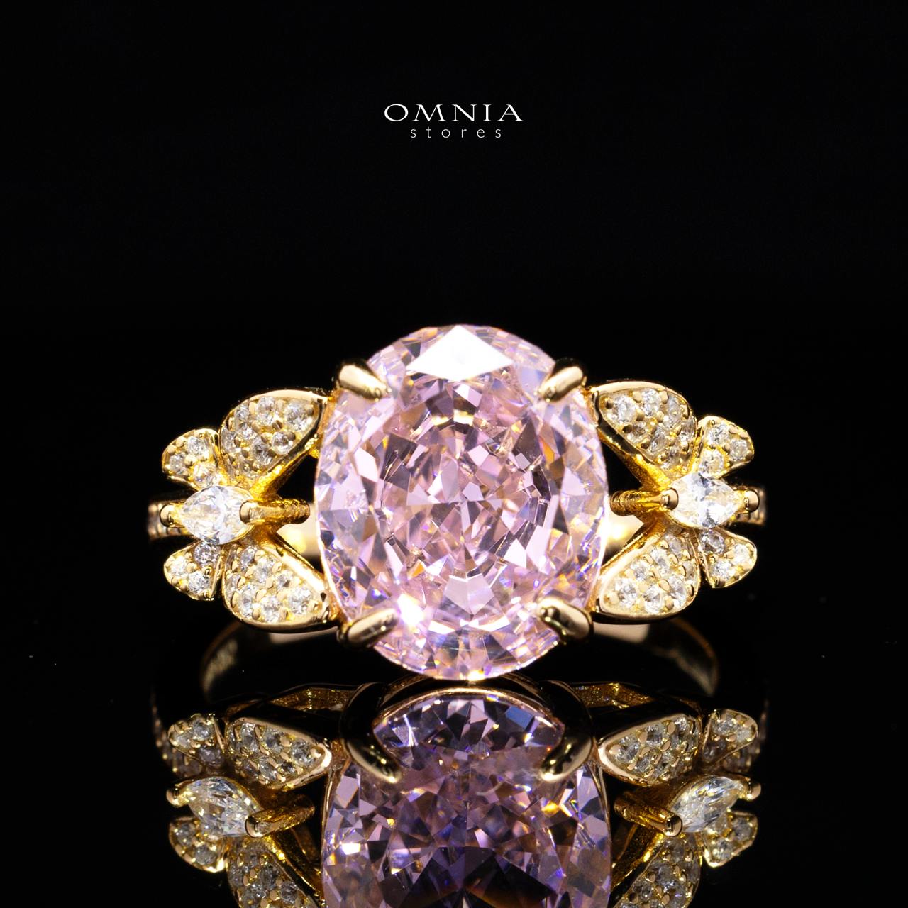 Omnia Maysun Pink Gold Plated Full Set In 925 Silver High Quality Simulated Diamonds - Image 5