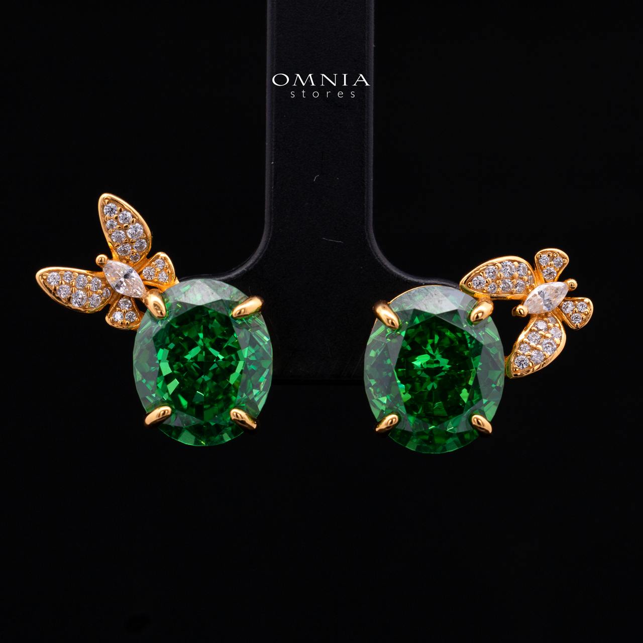 Omnia Maysun Green Gold Plated Full Set In 925 Silver High Quality Simulated Diamonds - Image 4