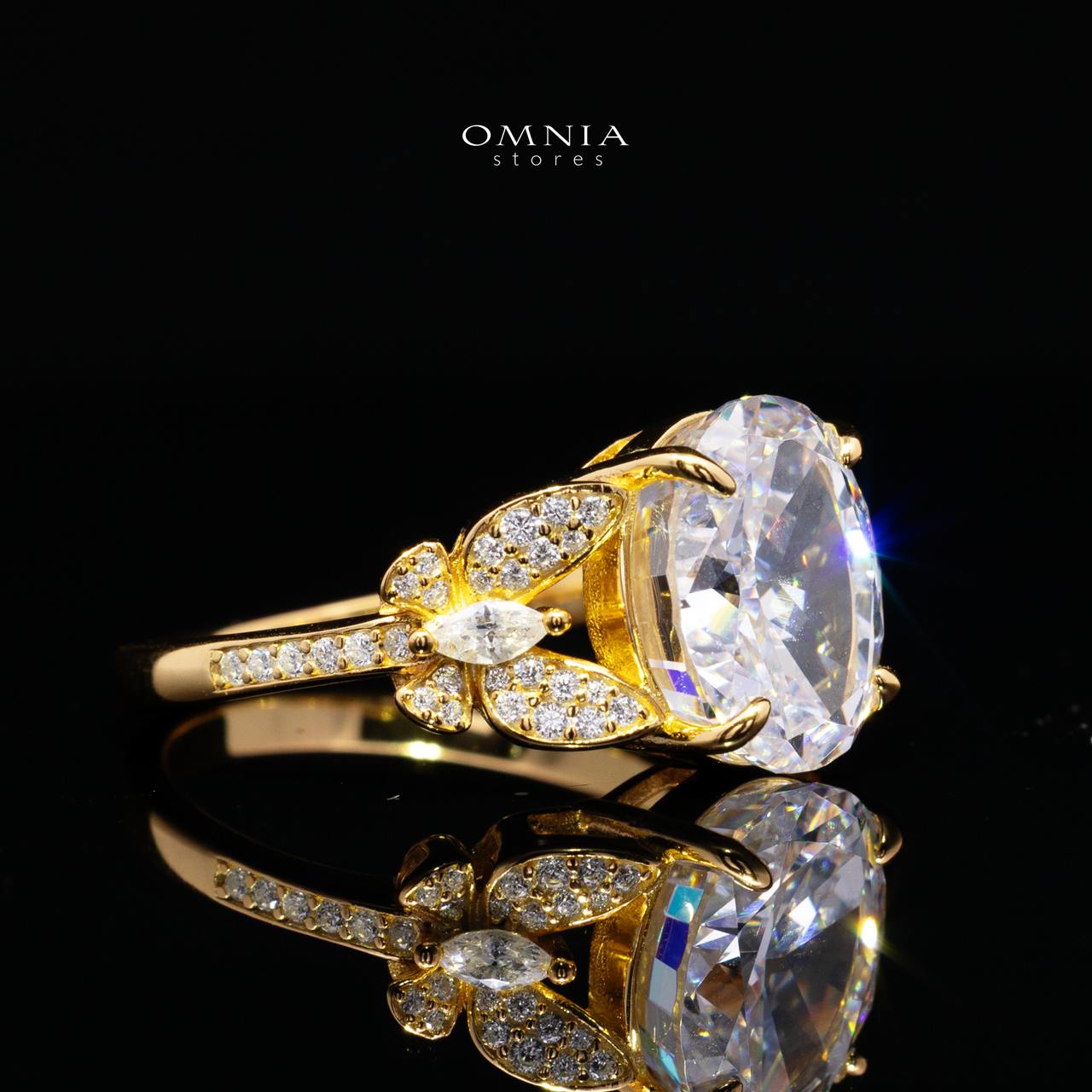 Maysun White Gold-Plated Ring in 925 Silver with Premium Simulated Diamonds - Image 3