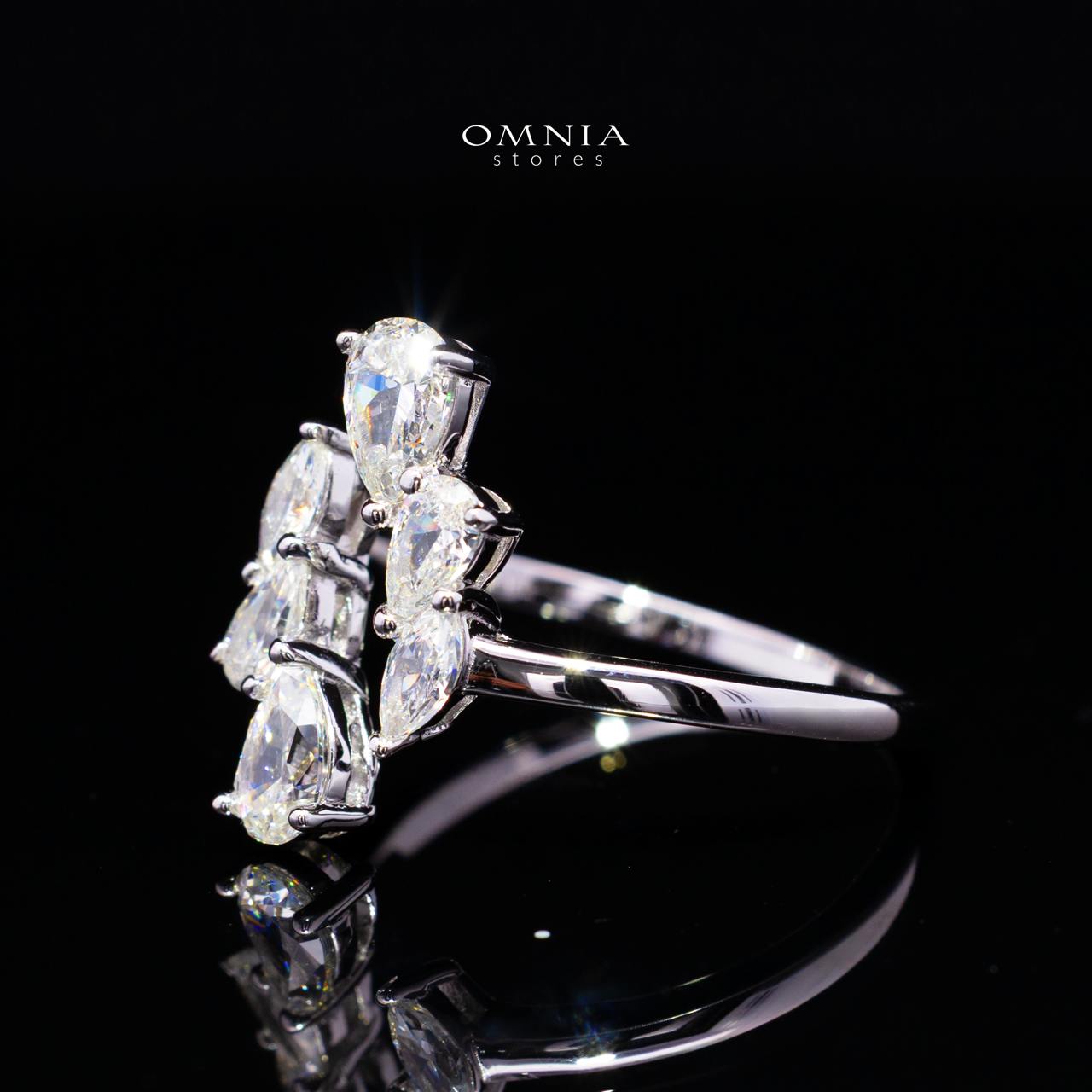 Roselle White Ring in 925 Silver with Premium Simulated Diamonds - Image 2