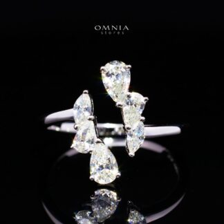 Roselle White Ring in 925 Silver with Premium Simulated Diamonds
