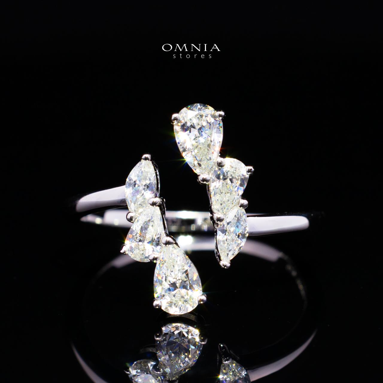 Roselle White Ring in 925 Silver with Premium Simulated Diamonds