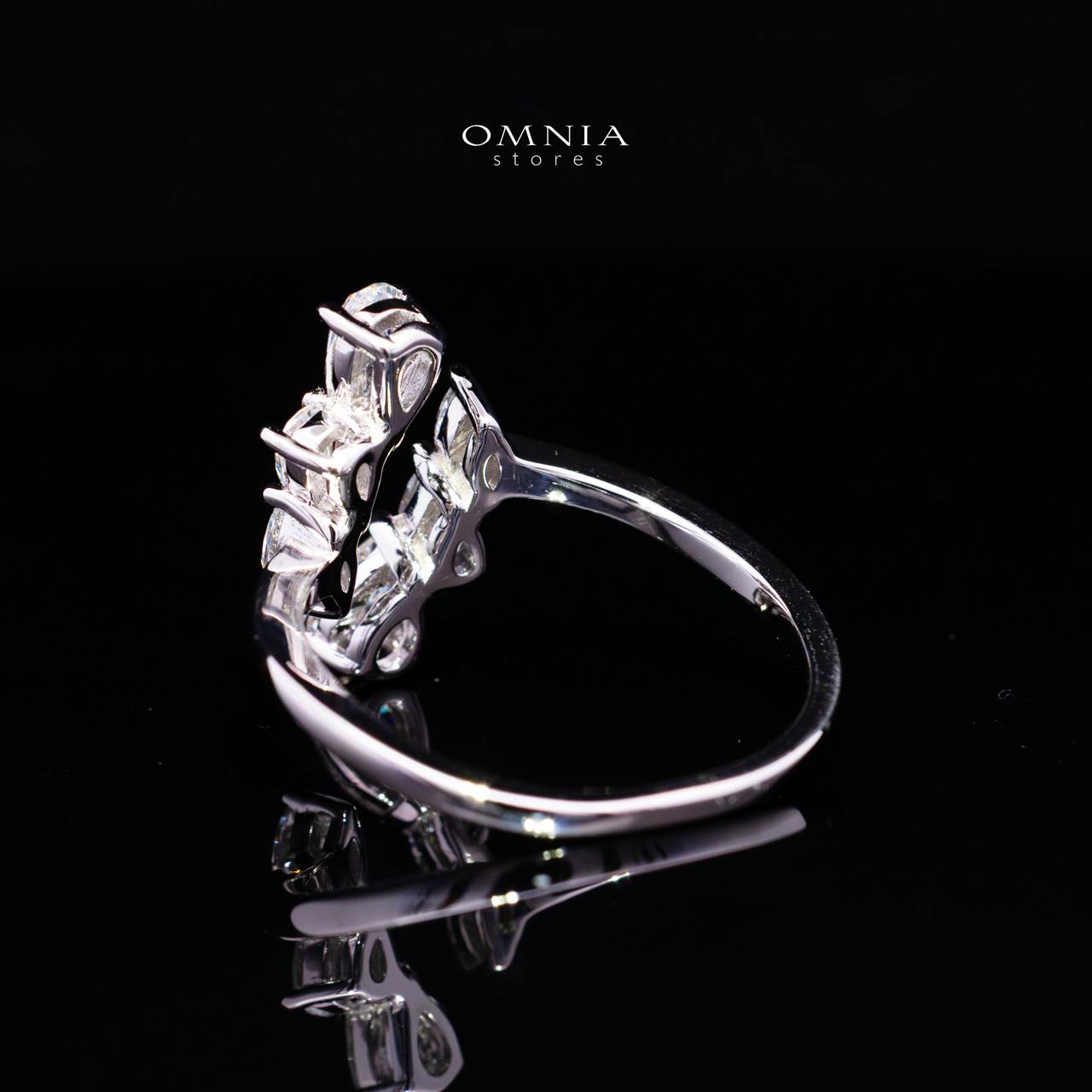 Roselle White Ring in 925 Silver with Premium Simulated Diamonds - Image 4