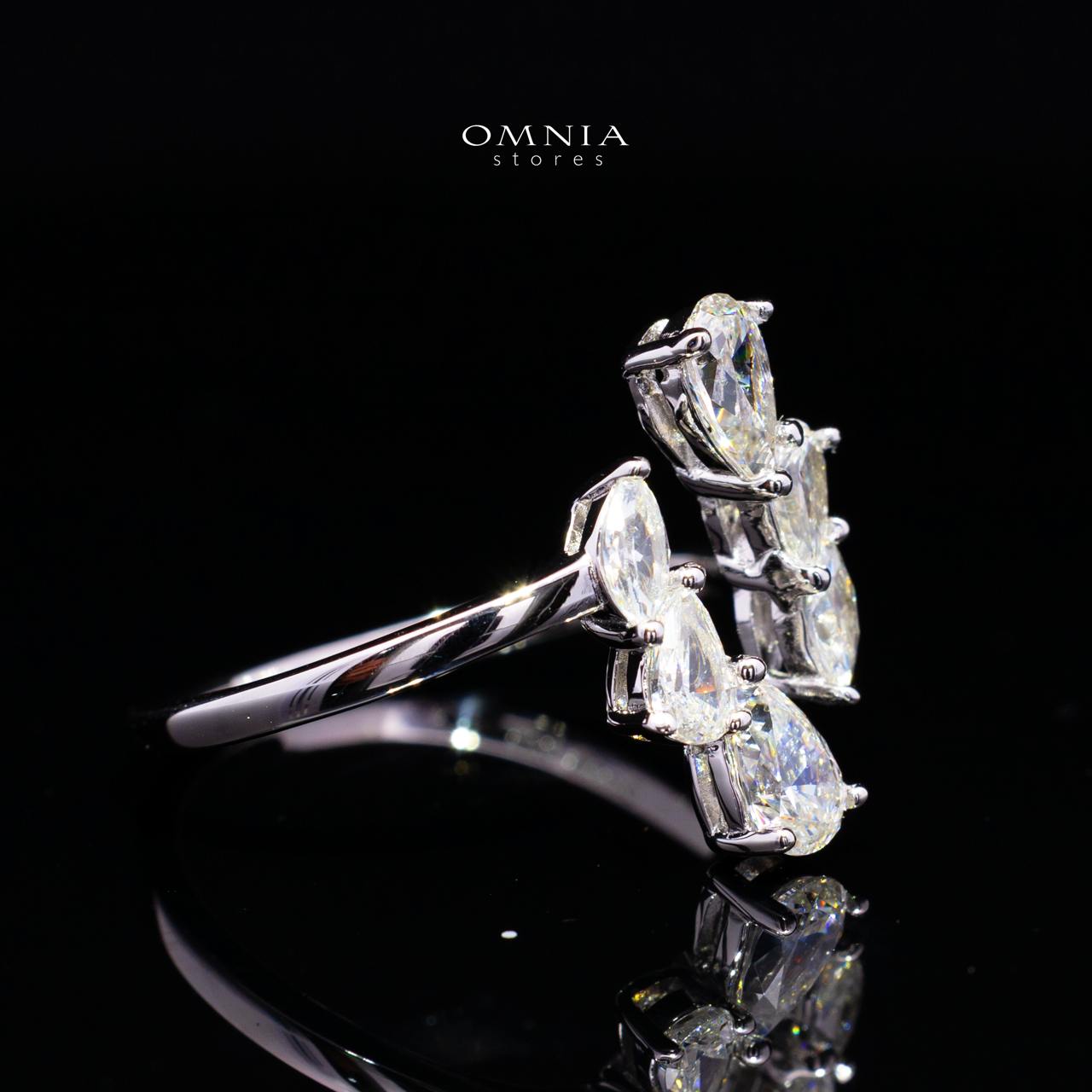 Roselle White Ring in 925 Silver with Premium Simulated Diamonds - Image 3