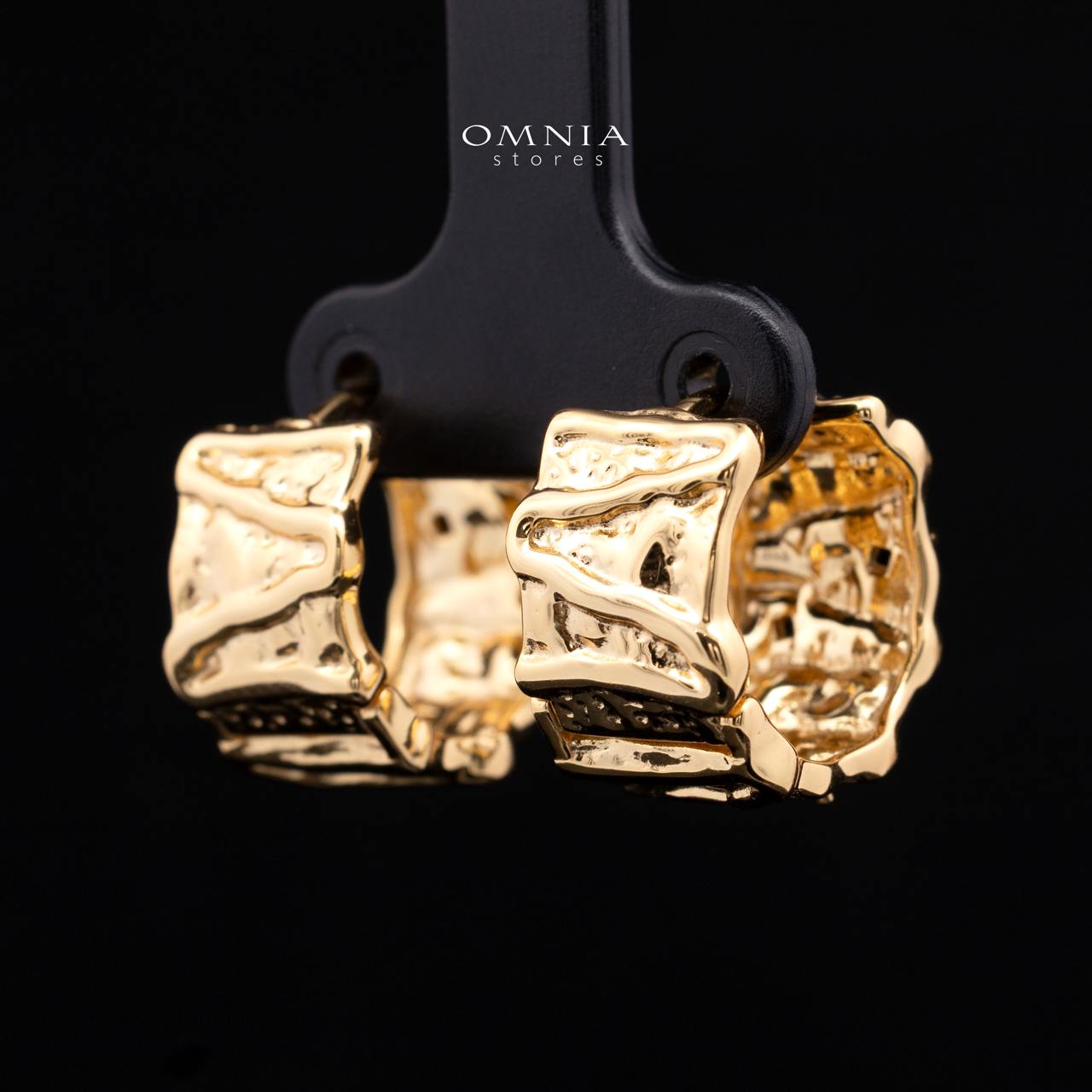 Giselle Gold-Plated Hoop Ring in 925 Silver with Premium Simulated Diamonds - Image 3