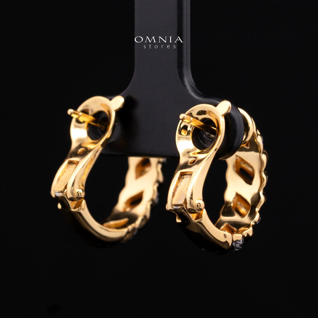 Deanna Gold-Plated Clip-On Earrings in 925 Silver with Premium Simulated Diamonds - Image 4