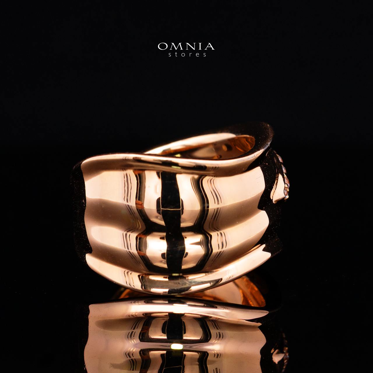 Kaelora Rose Gold Ring with High-Quality Premium Simulated Diamonds in 925 Sterling Silver - Image 2