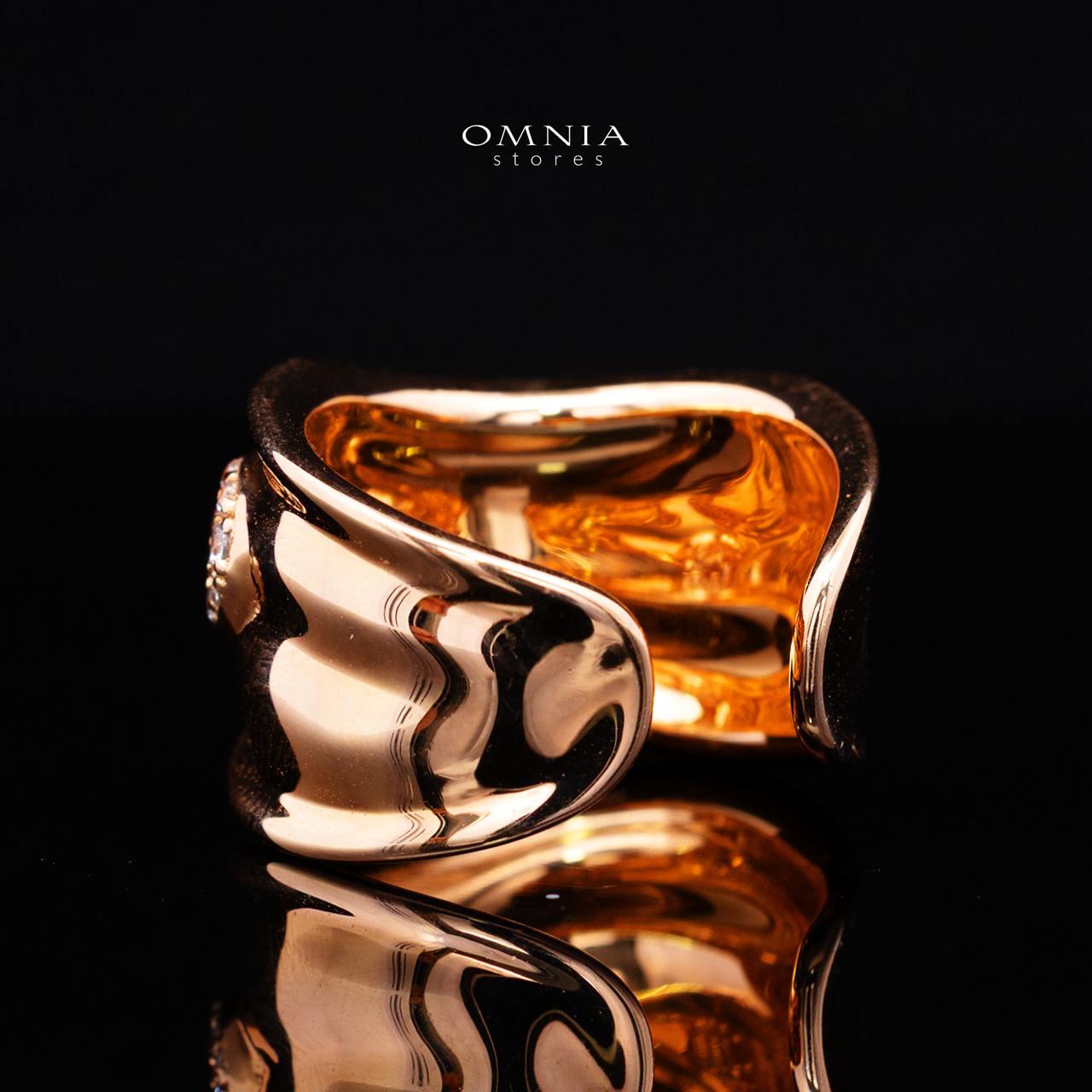 Kaelora Rose Gold Ring with High-Quality Premium Simulated Diamonds in 925 Sterling Silver - Image 4