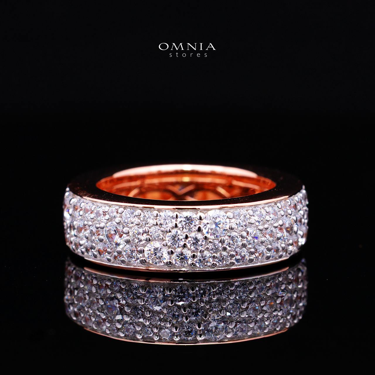 Janna Rose Gold Ring in 925 Silver with Premium Simulated Diamonds - Image 4