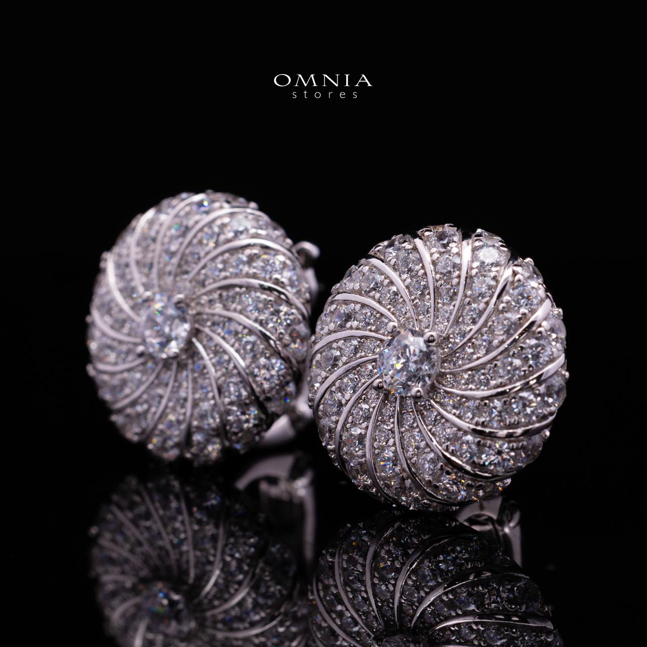 Serenya White Clip-On Earring with Premium Simulated Diamonds in 925 Sterling Silver - Image 2