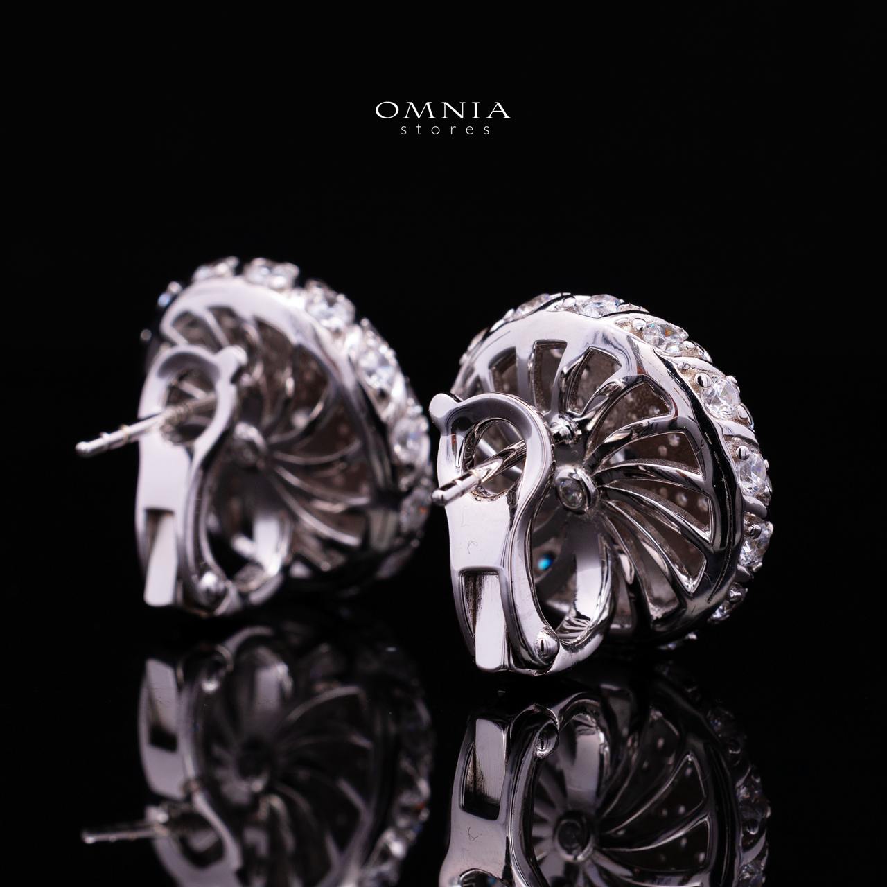 Serenya White Clip-On Earring with Premium Simulated Diamonds in 925 Sterling Silver - Image 3