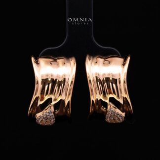 Kaelora Rose Gold Earrings with High-Quality Premium Simulated Diamonds in 925 Sterling Silver