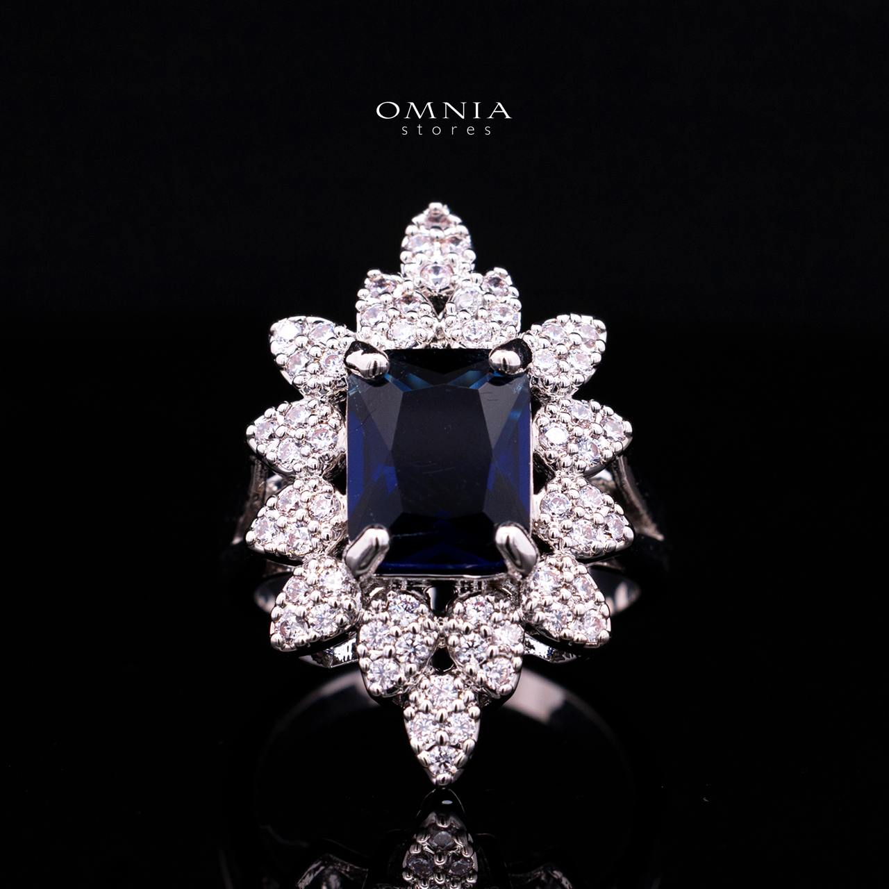 Blair Blue Luxury Bridal Full Set in High Quality Simulated Diamonds - Image 5