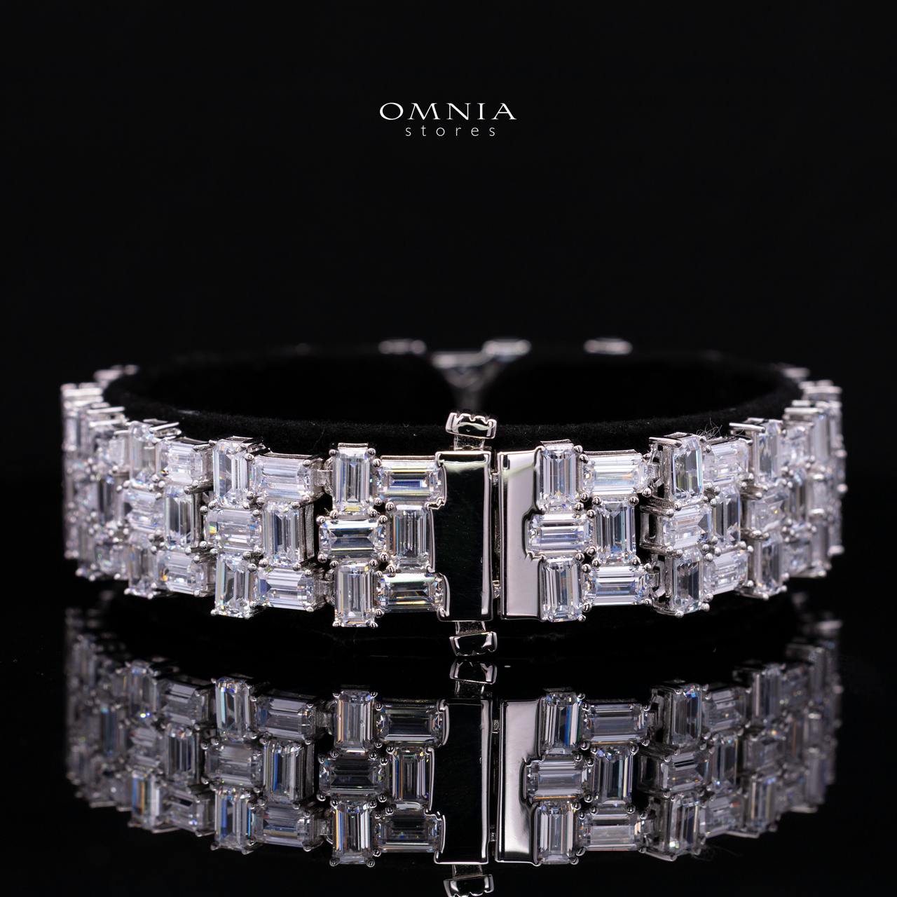 Ameliora Emerald Cut Bracelet with Premium Simulated Diamonds and Certificate in 925 Sterling Silver - Image 2